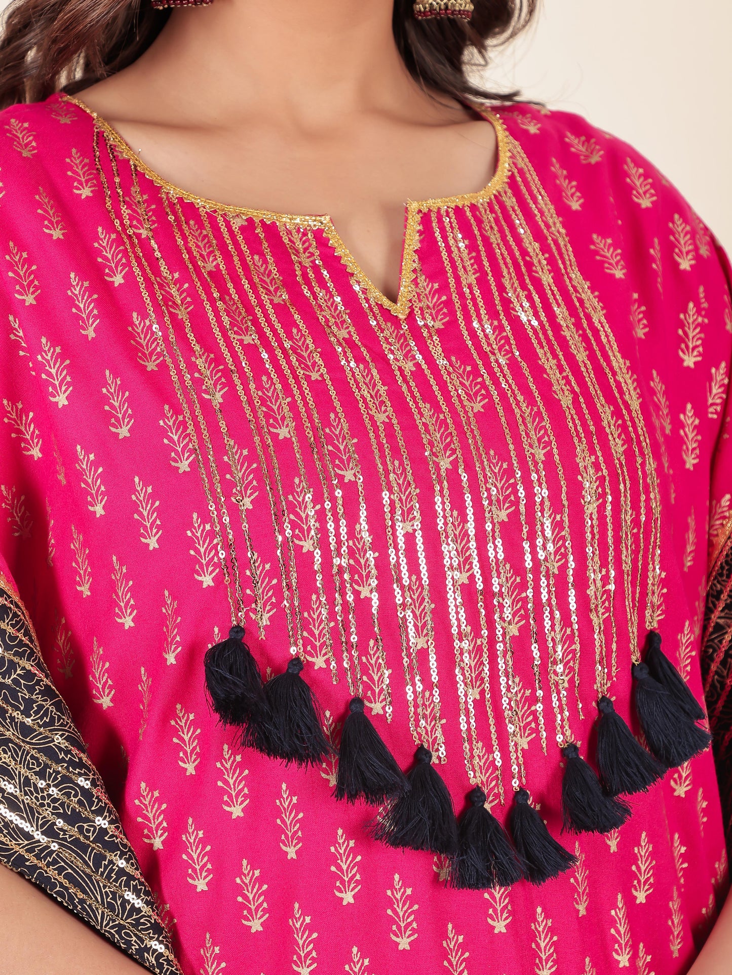 Rayon Gold foil Kurta