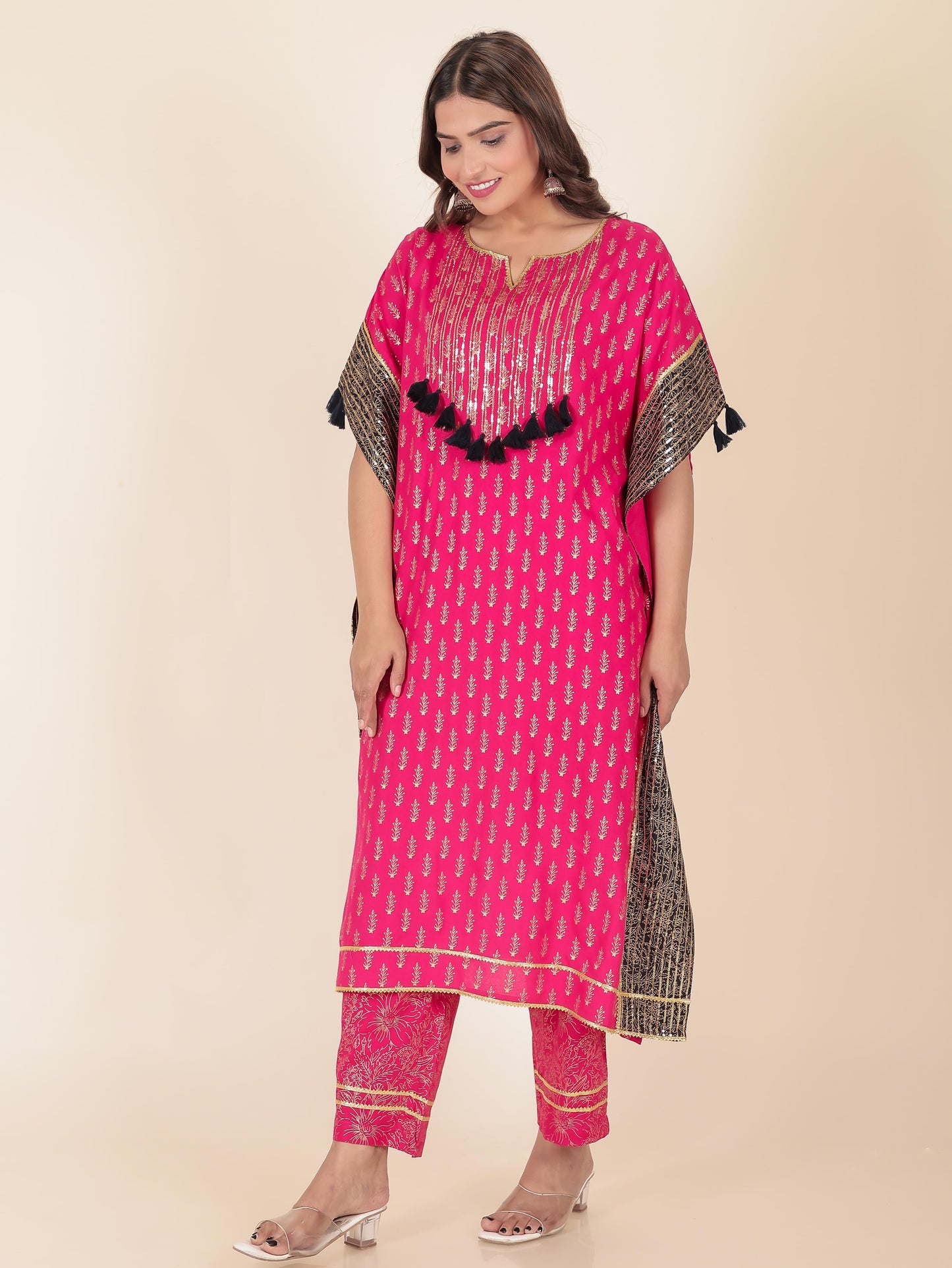 Rayon Gold foil Kurta