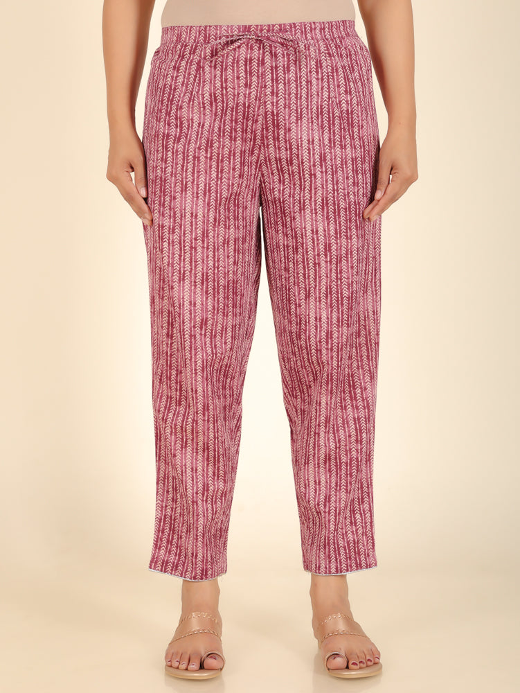 Soft Cotton Striped Pant