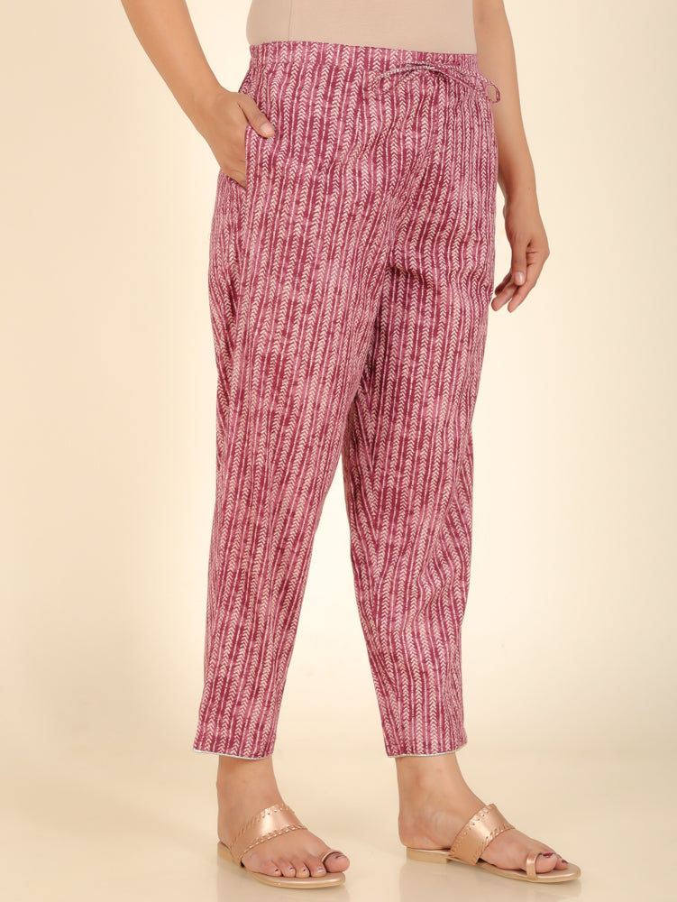 Soft Cotton Striped Pant