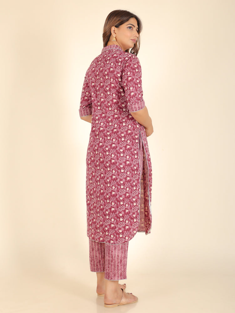 Soft Cotton Floral Kurta