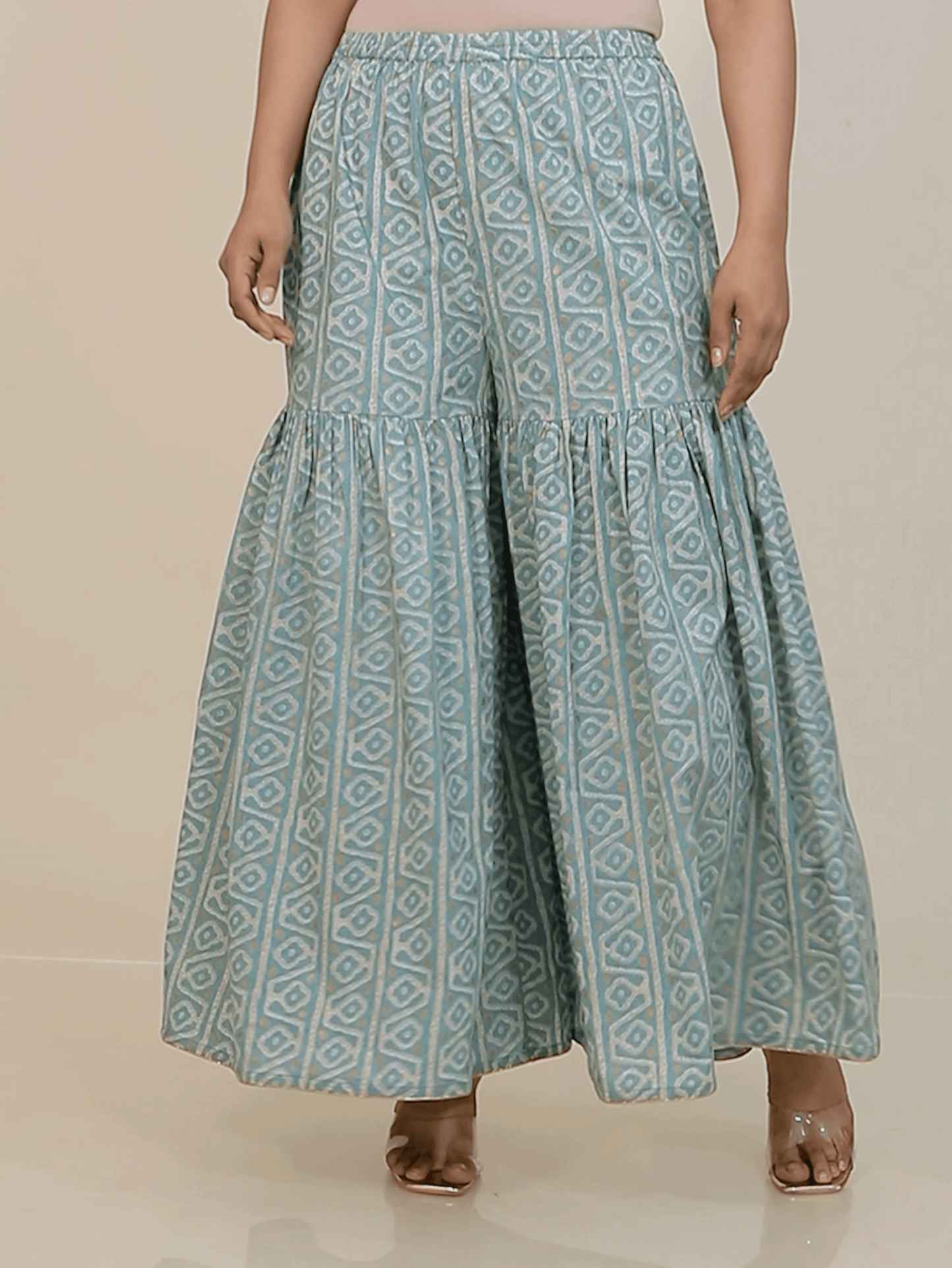 Soft Cotton Striped Sharara