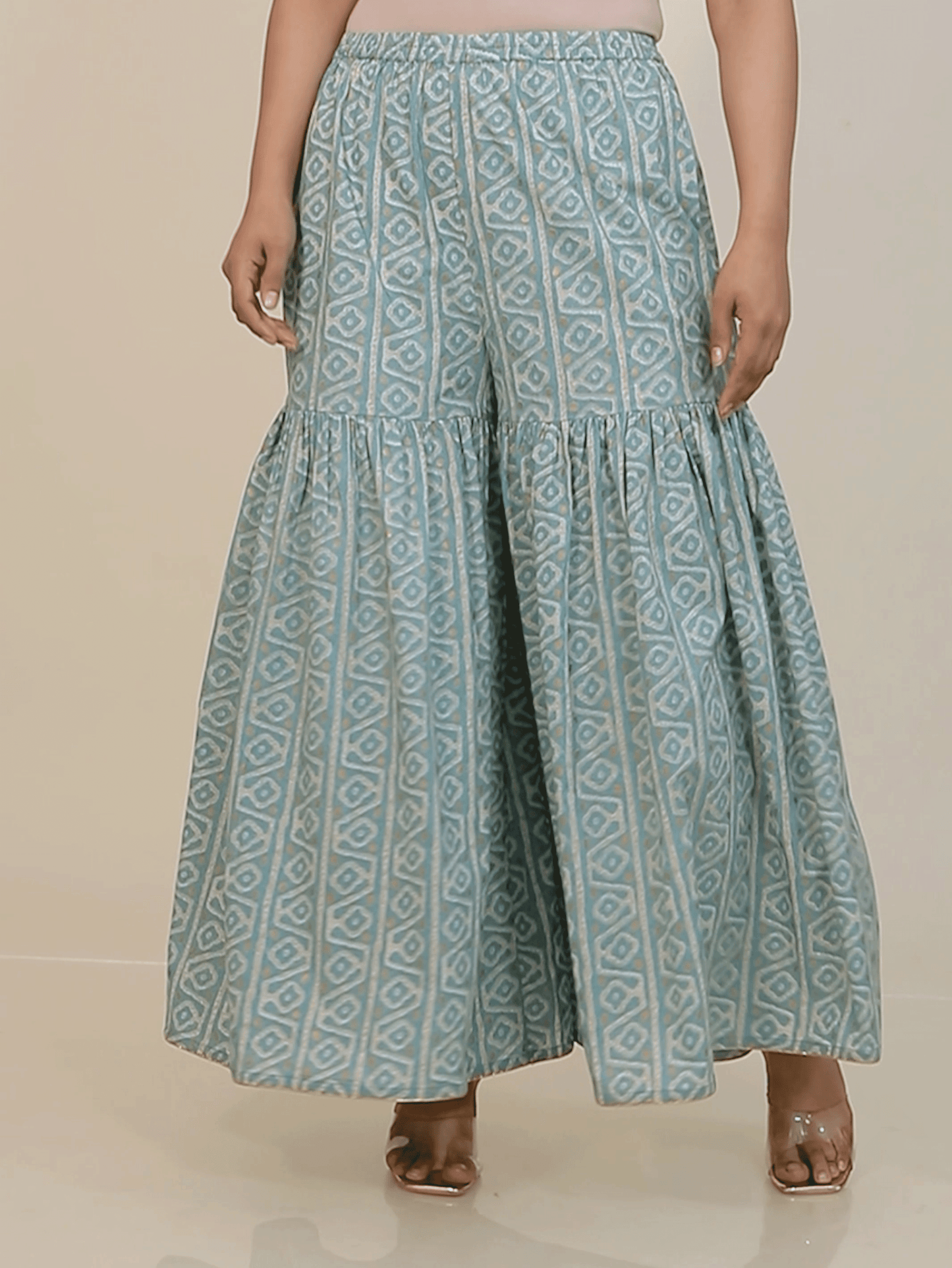 Soft Cotton Striped Sharara