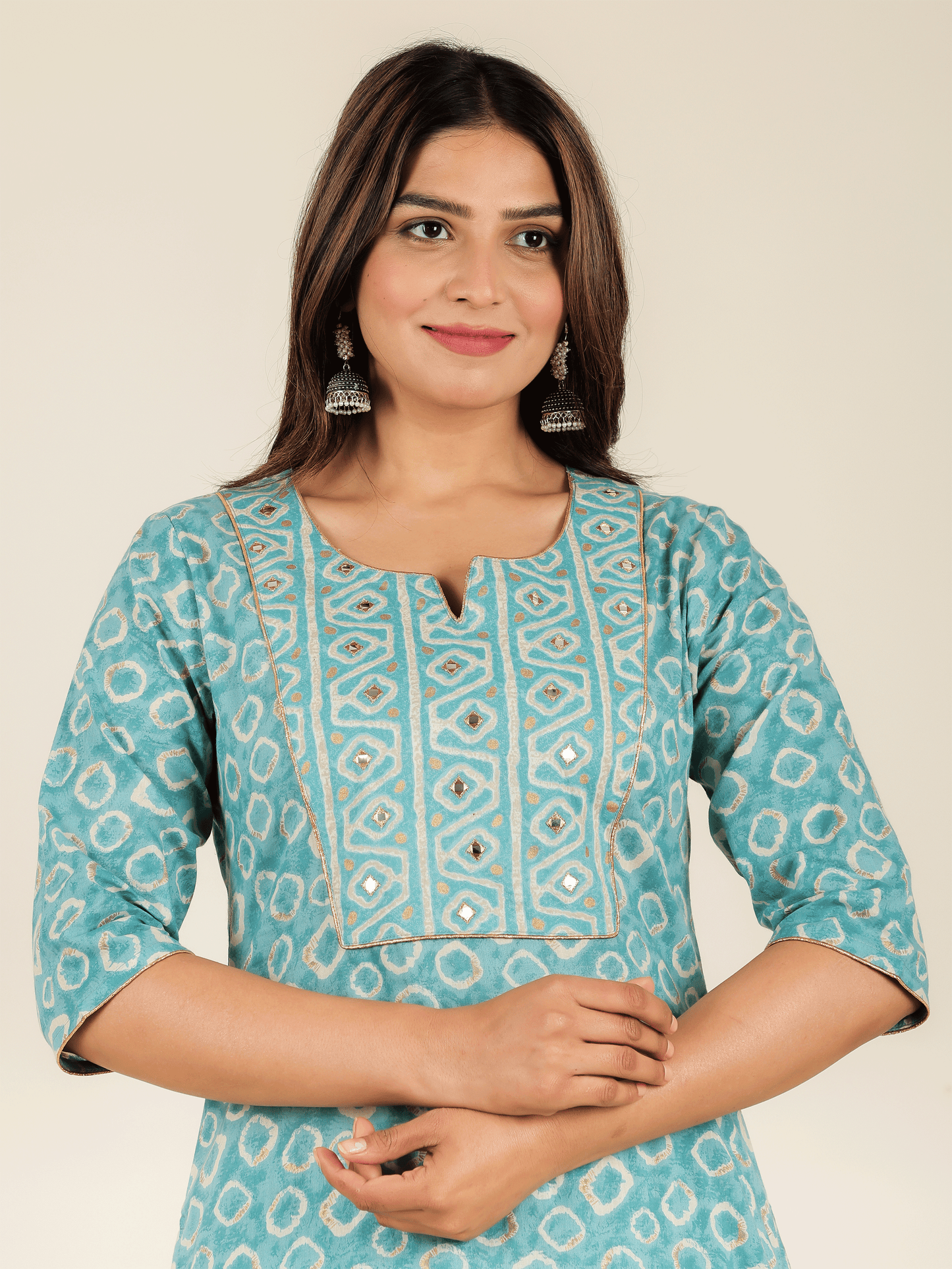 Soft Cotton Geometric Kurta