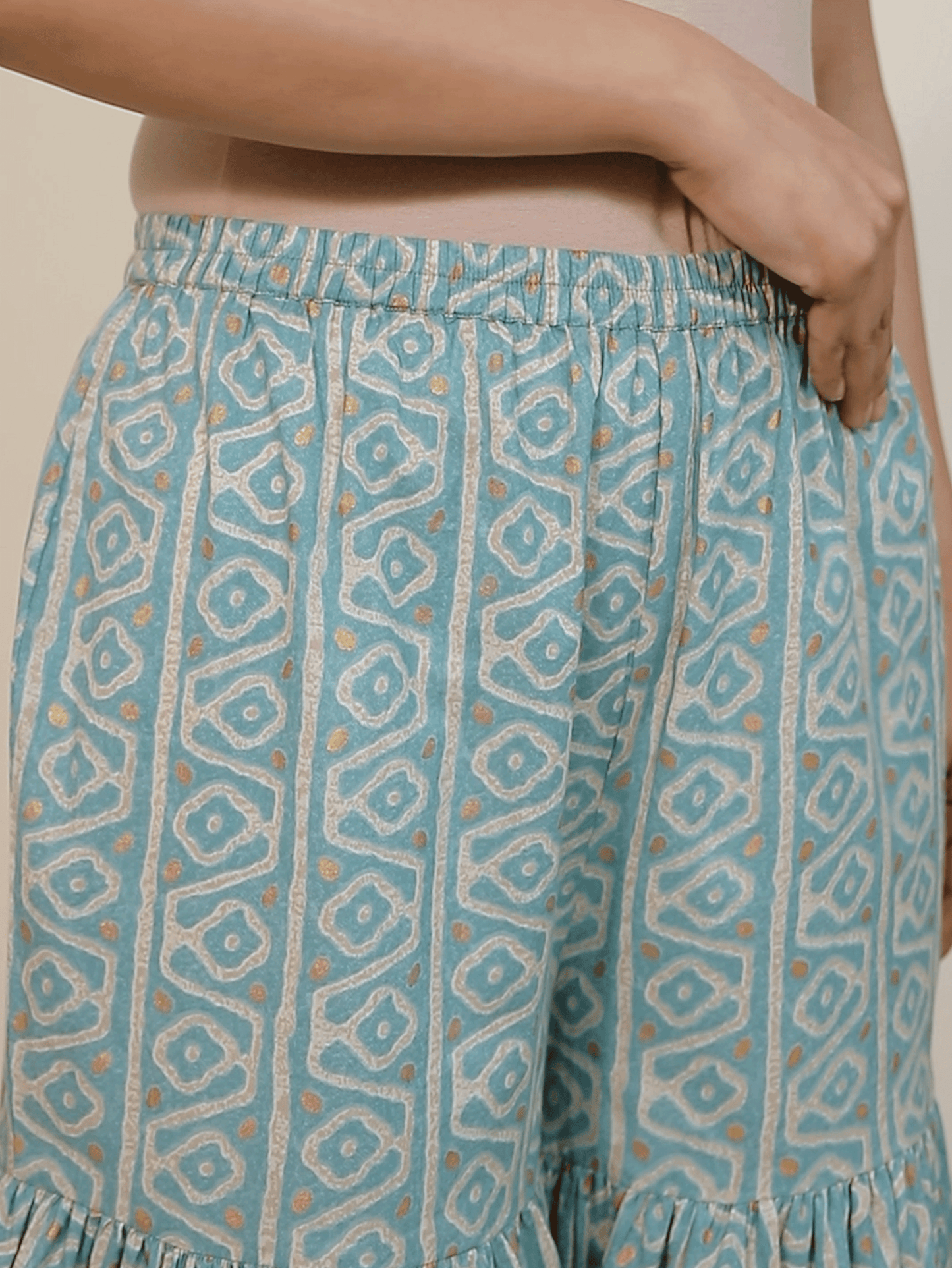 Soft Cotton Geometric Kurta