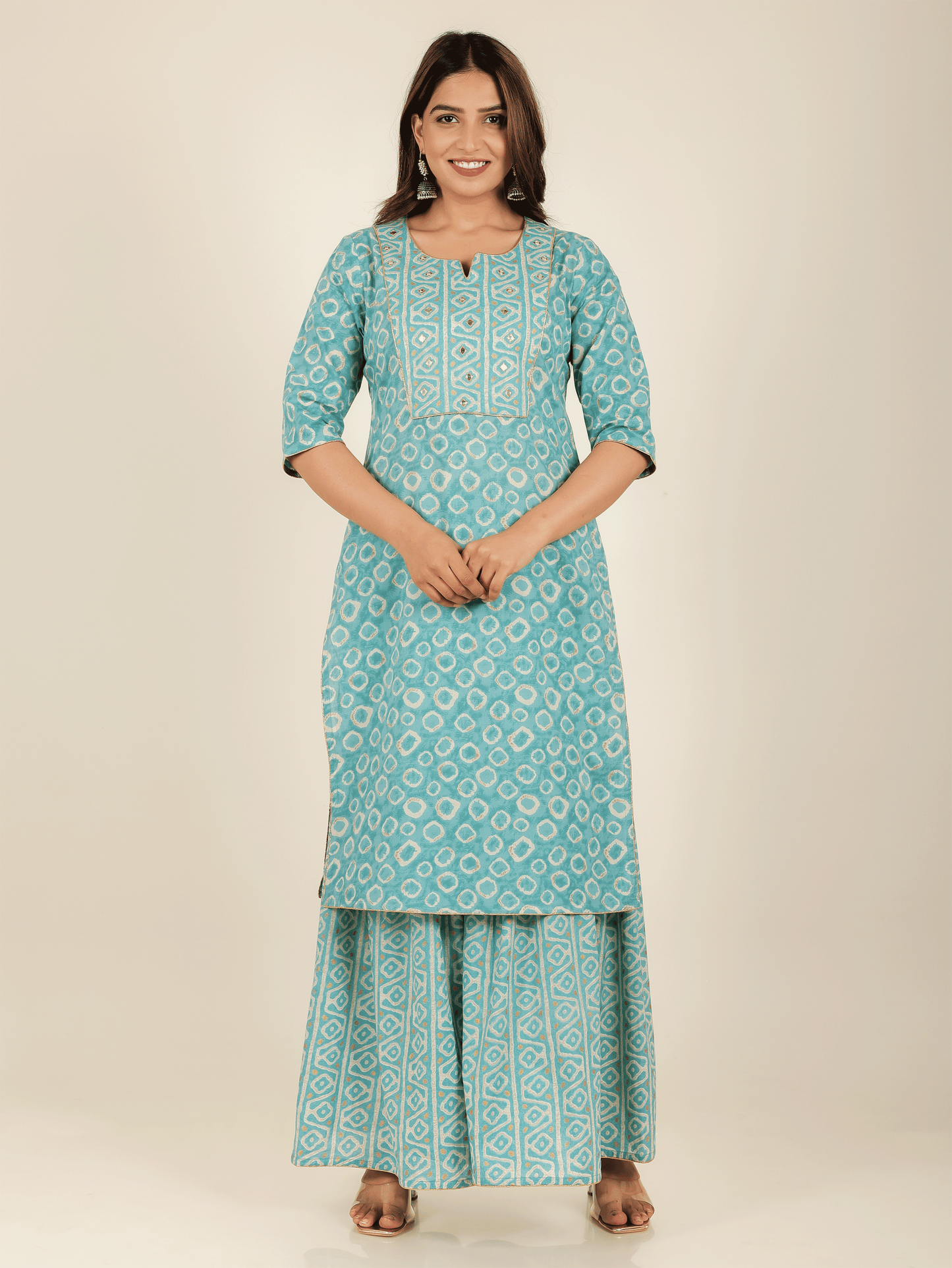 Soft Cotton Geometric Kurta