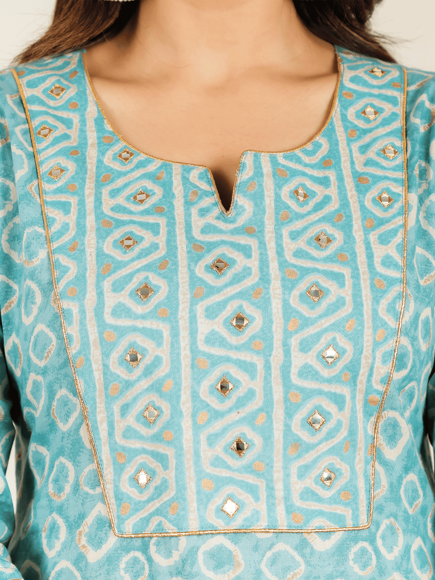 Soft Cotton Geometric Kurta