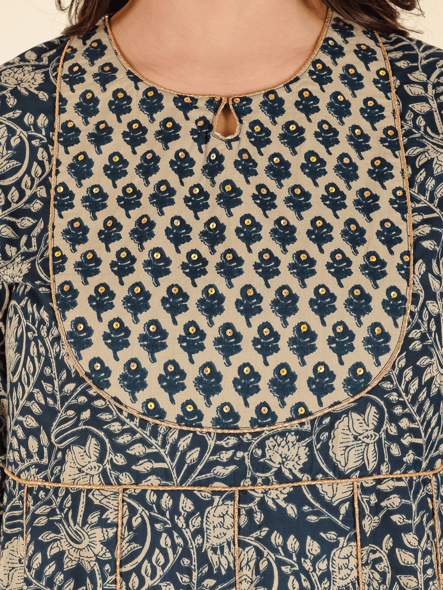 Soft Cotton Floral Kurta