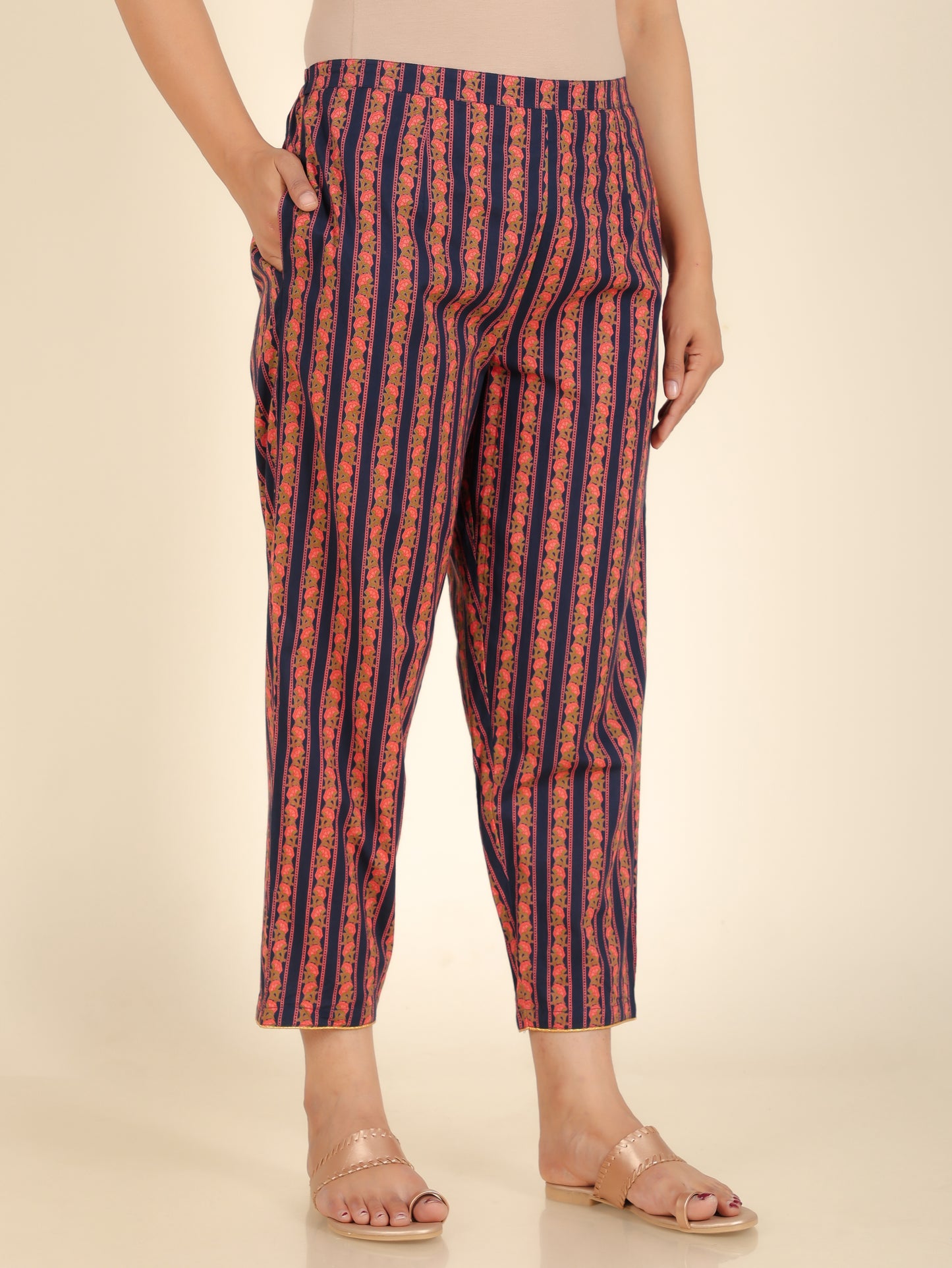 Soft Cotton Striped Pant