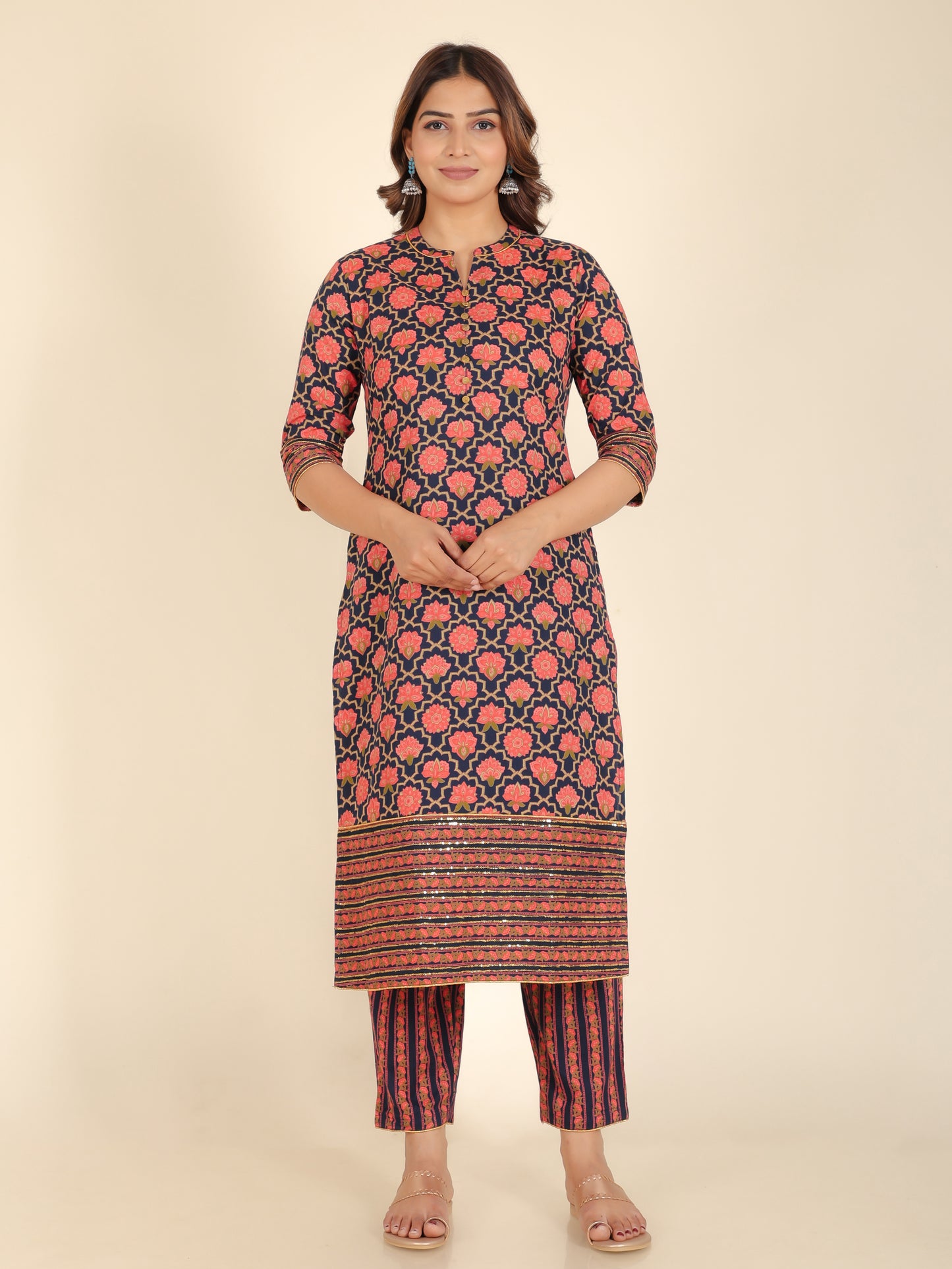 Soft Cotton Floral Kurta