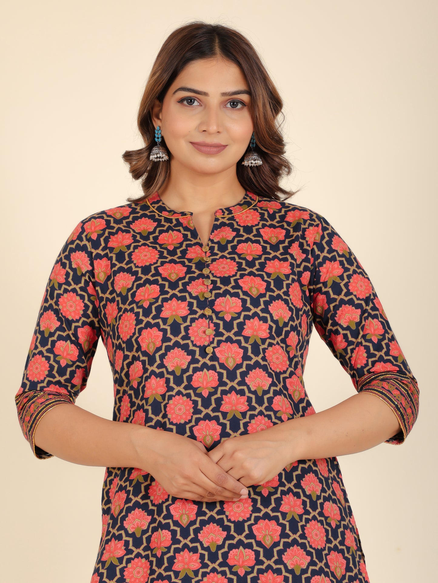 Soft Cotton Floral Kurta