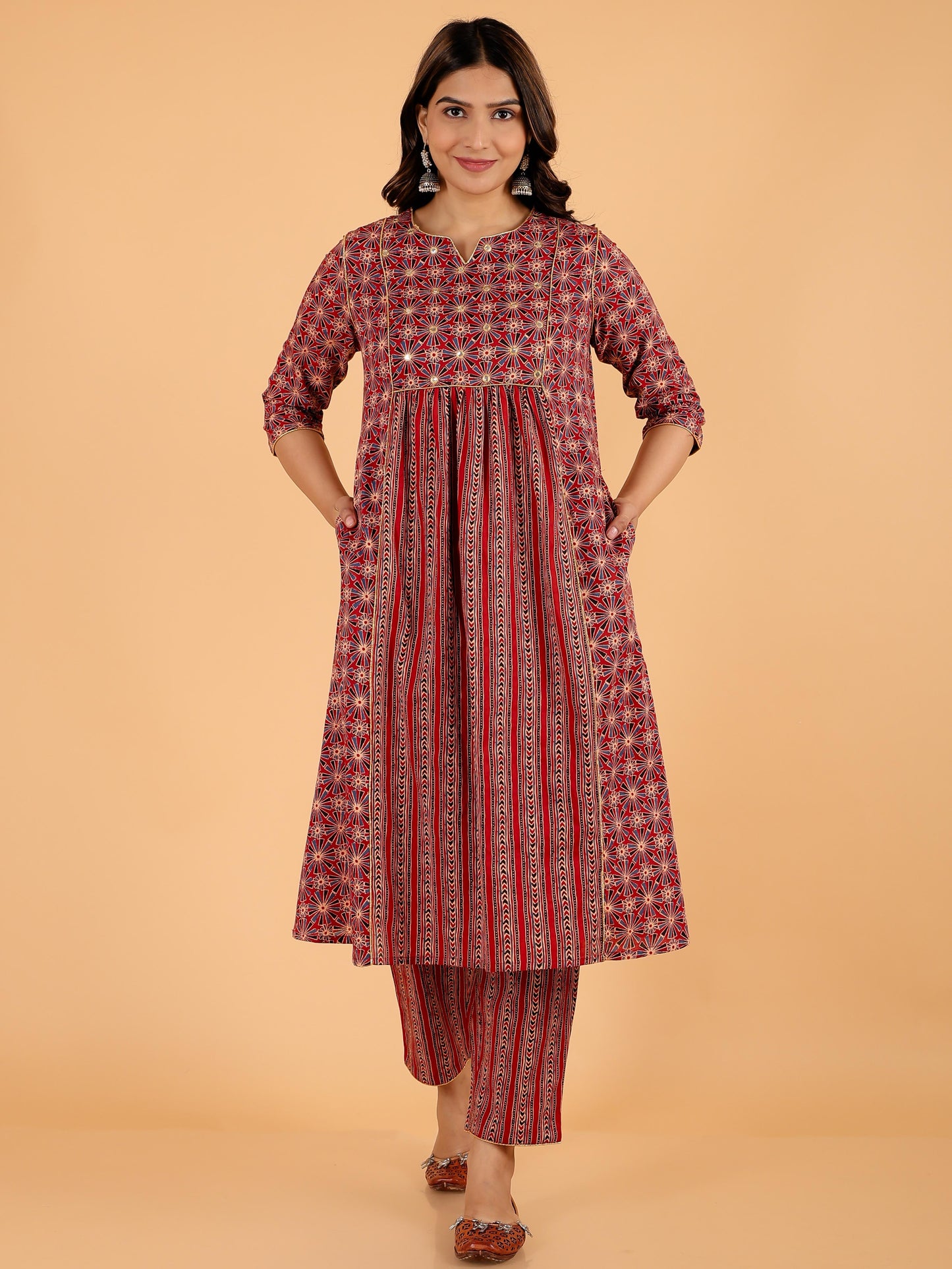 Soft Cotton Geometric Kurta