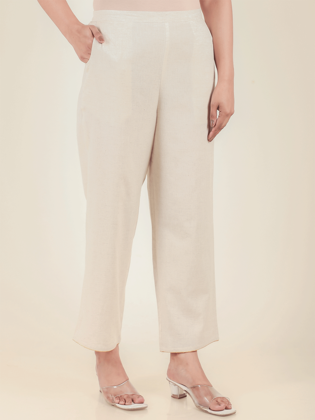 Linen Cotton Solid Pant