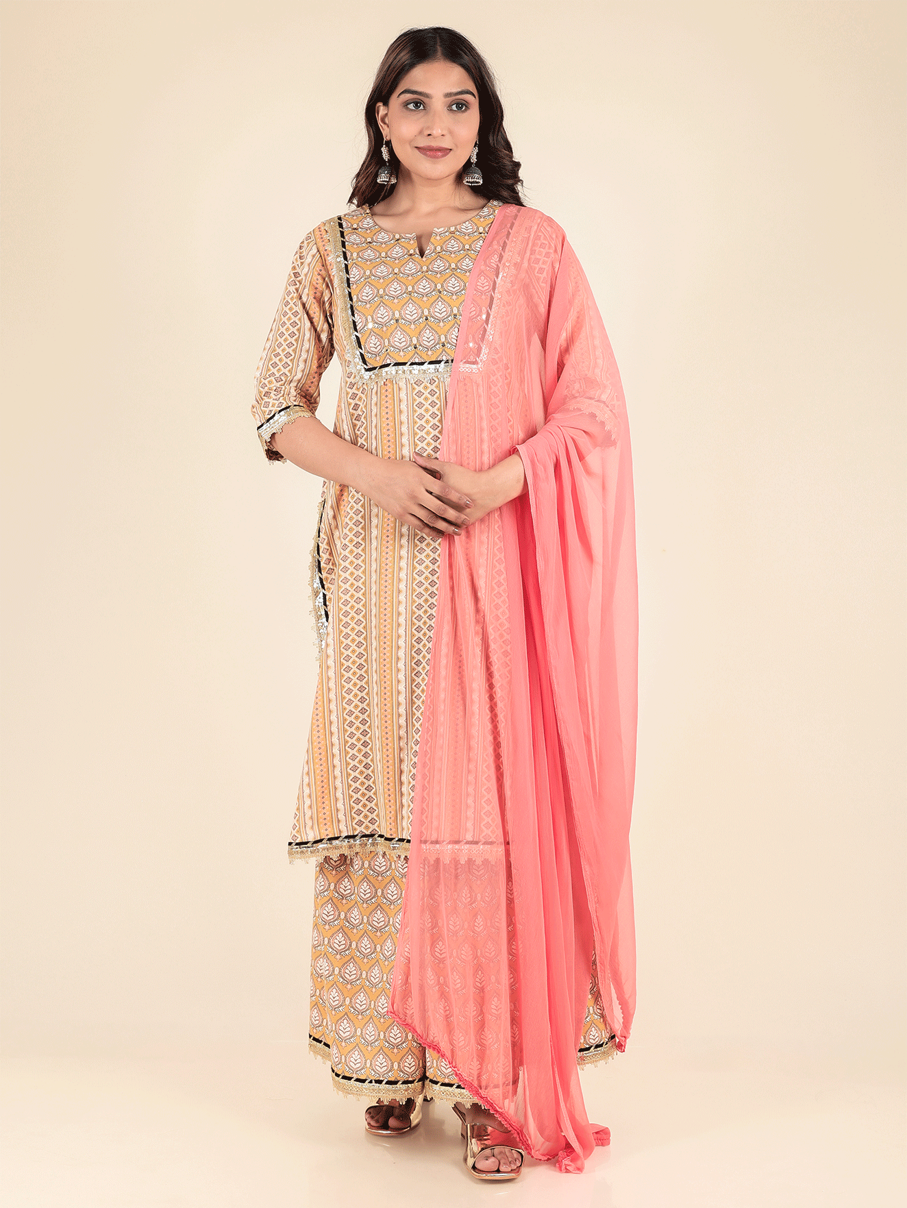 Chiffon Solid Orange Dupatta