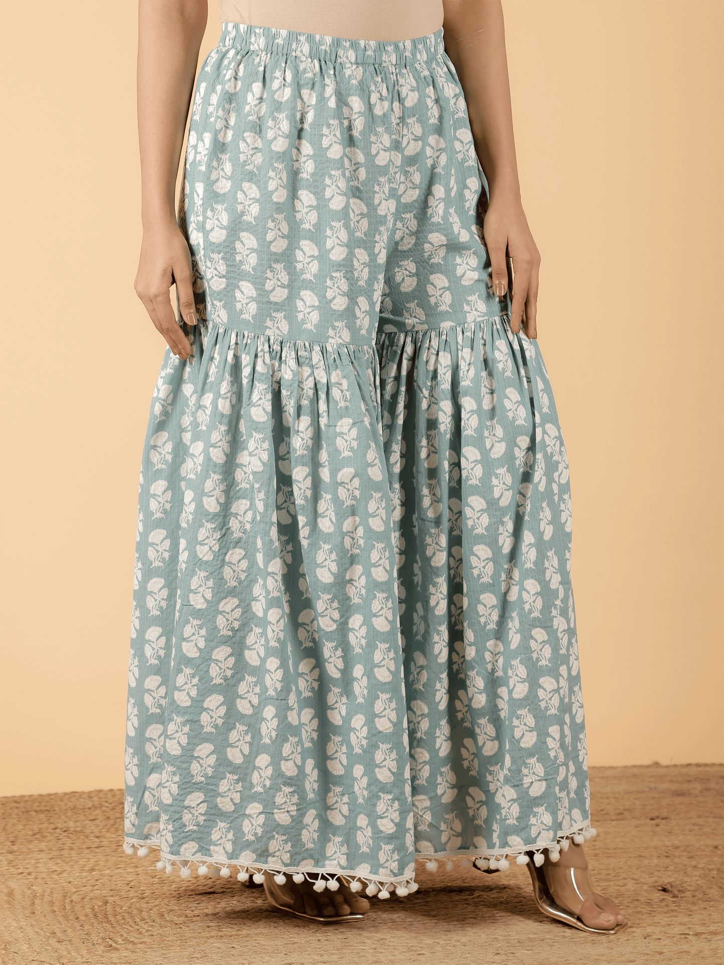 Kantha Cotton Floral Sharara