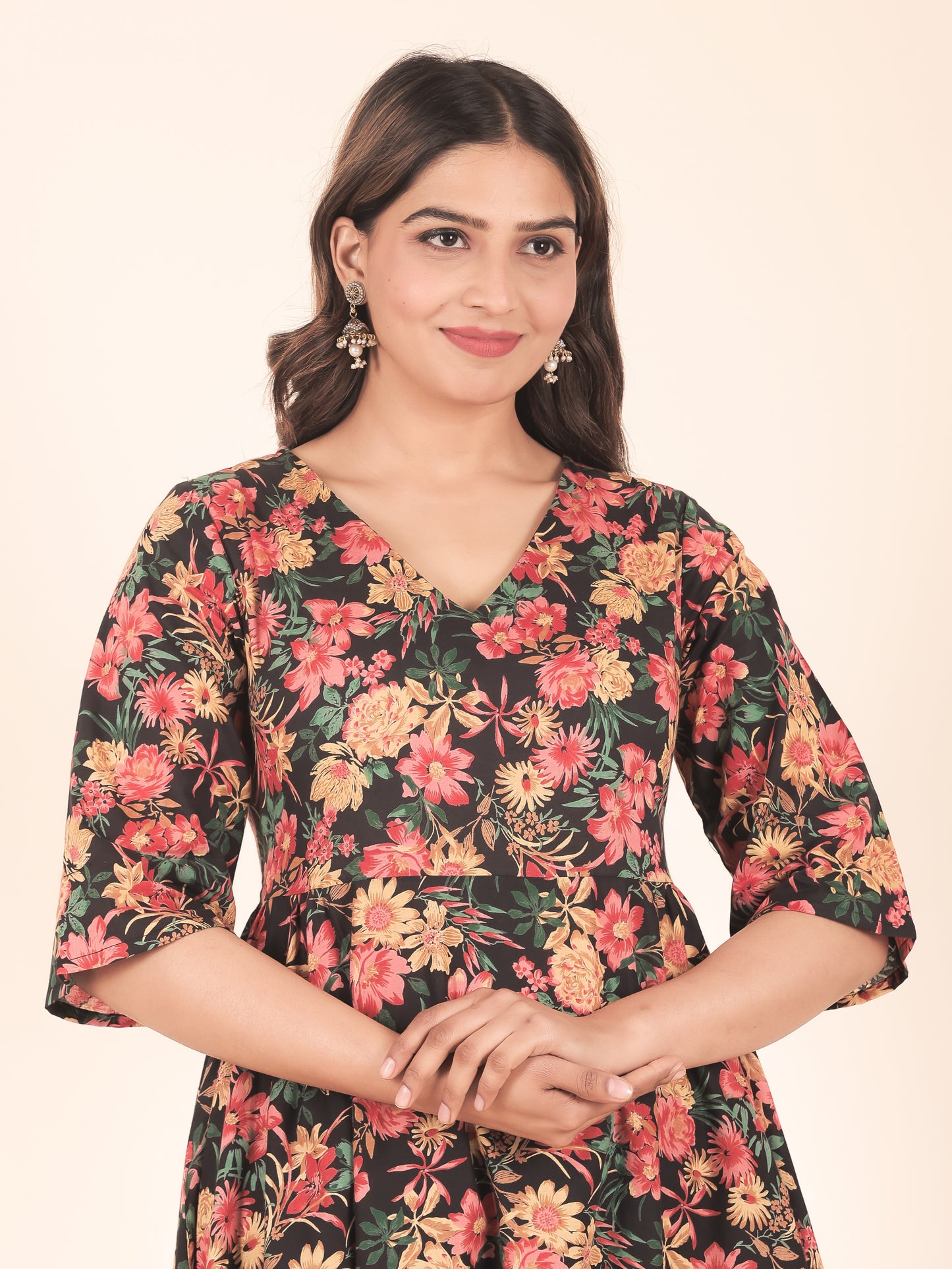 Soft Cotton Floral Kurta