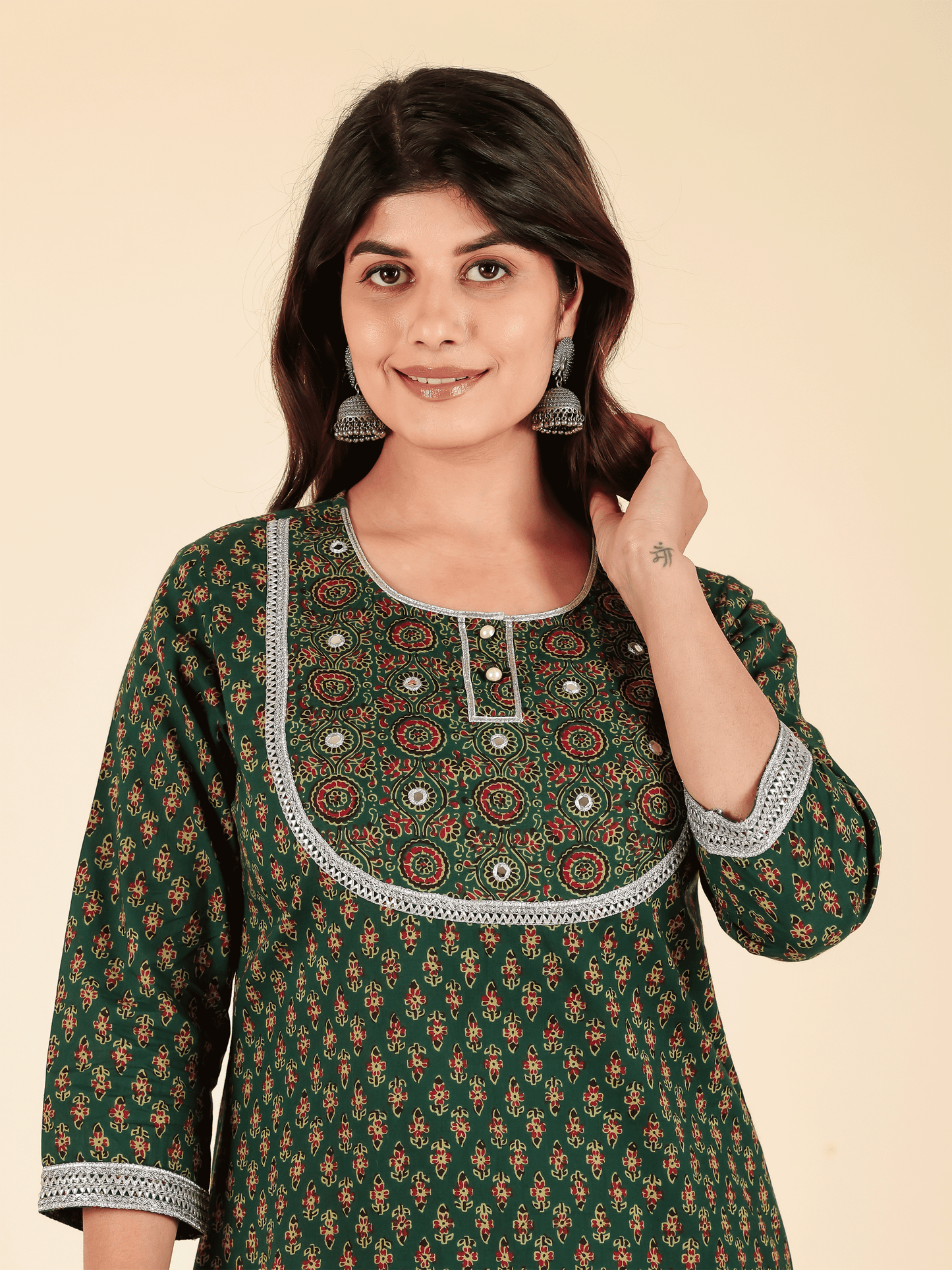 Soft Cotton Floral Kurta