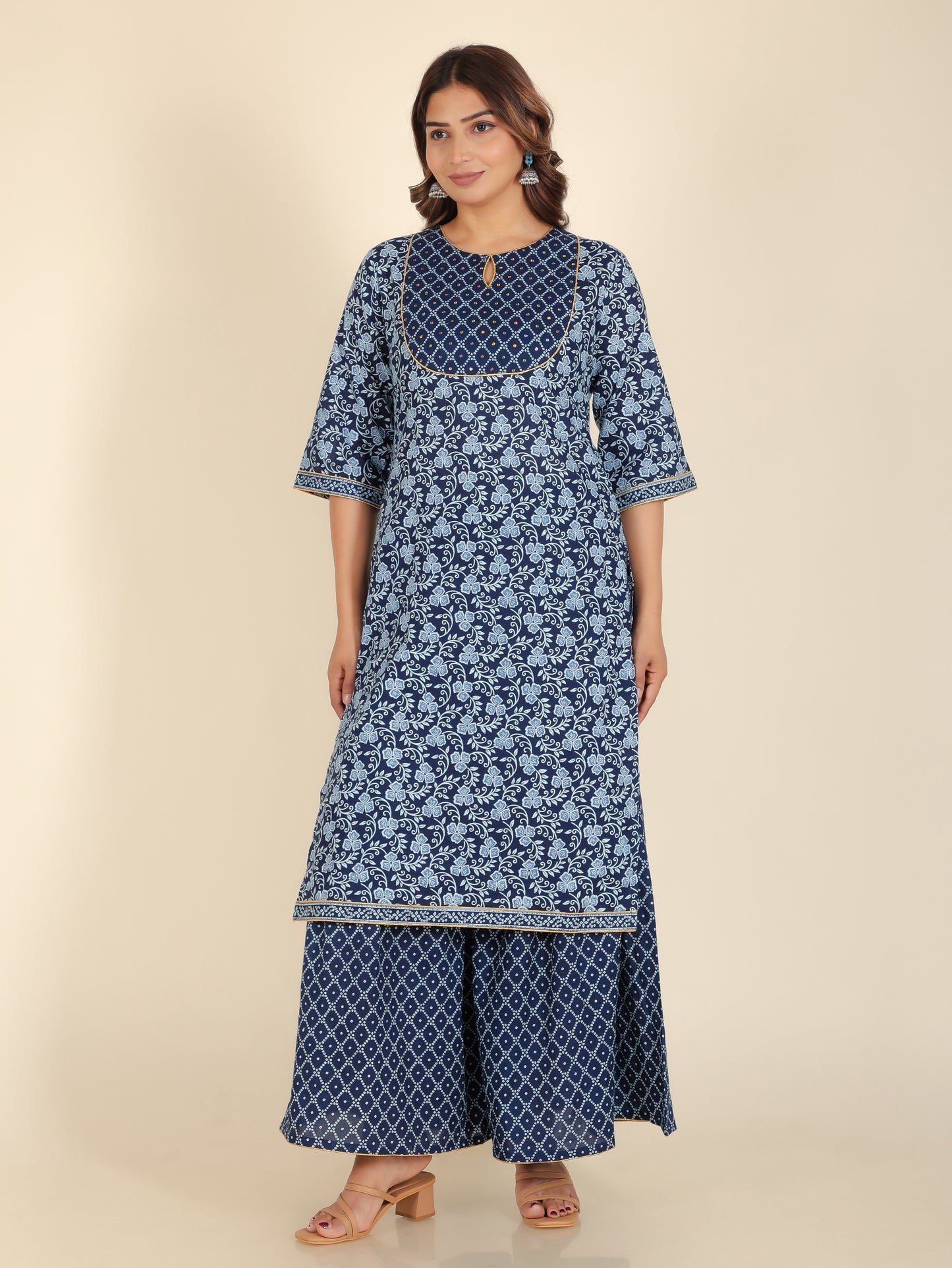 Soft Cotton Floral Kurta