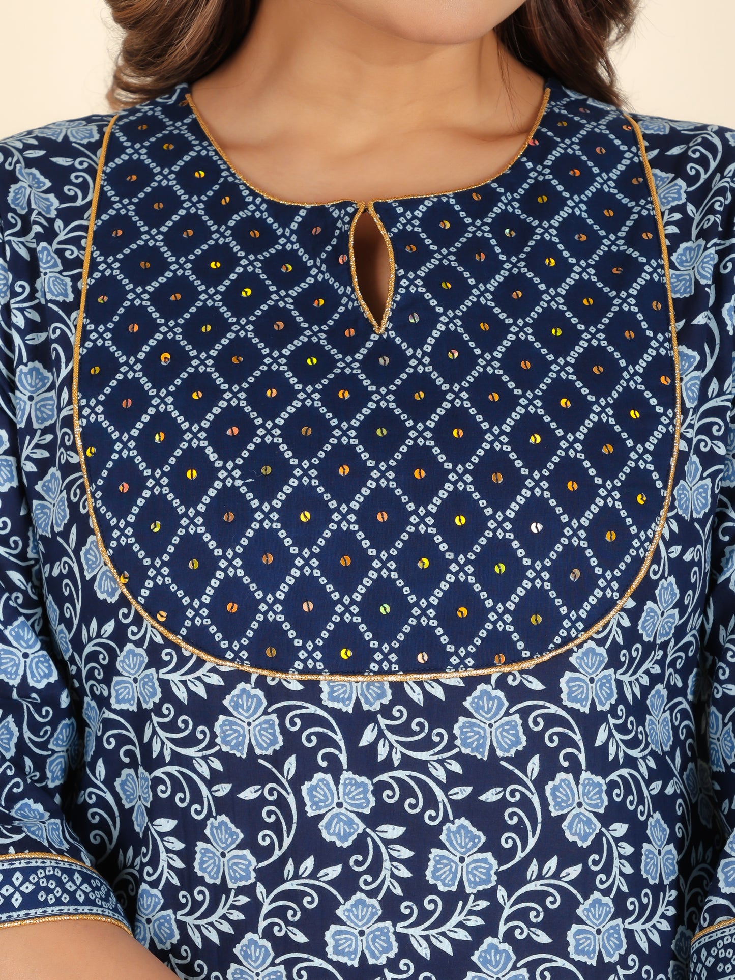 Soft Cotton Floral Kurta