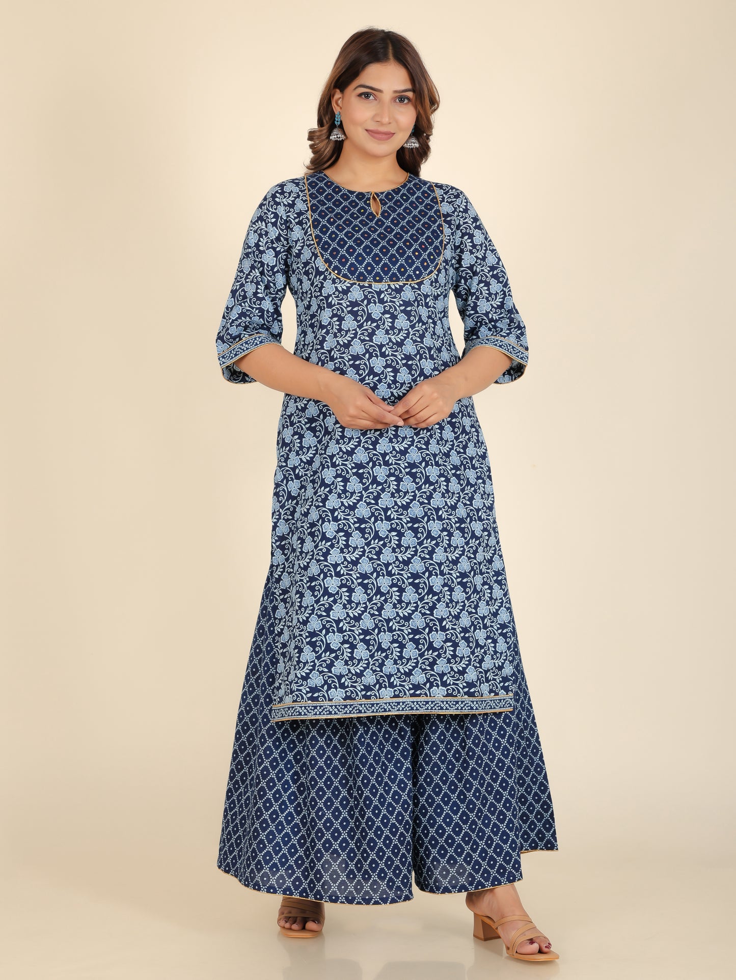 Soft Cotton Floral Kurta