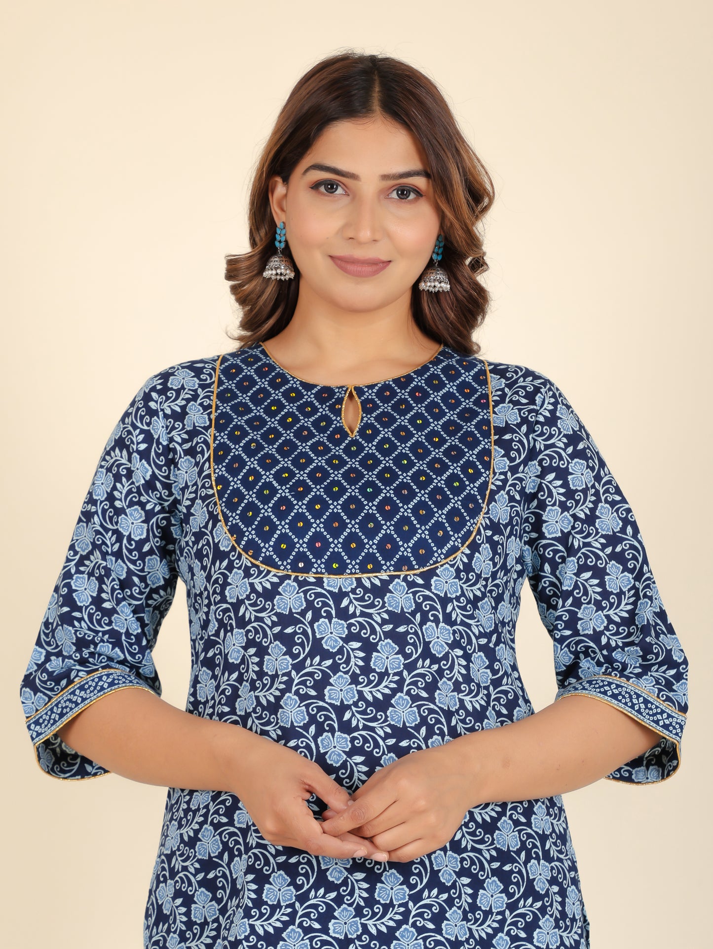 Soft Cotton Floral Kurta