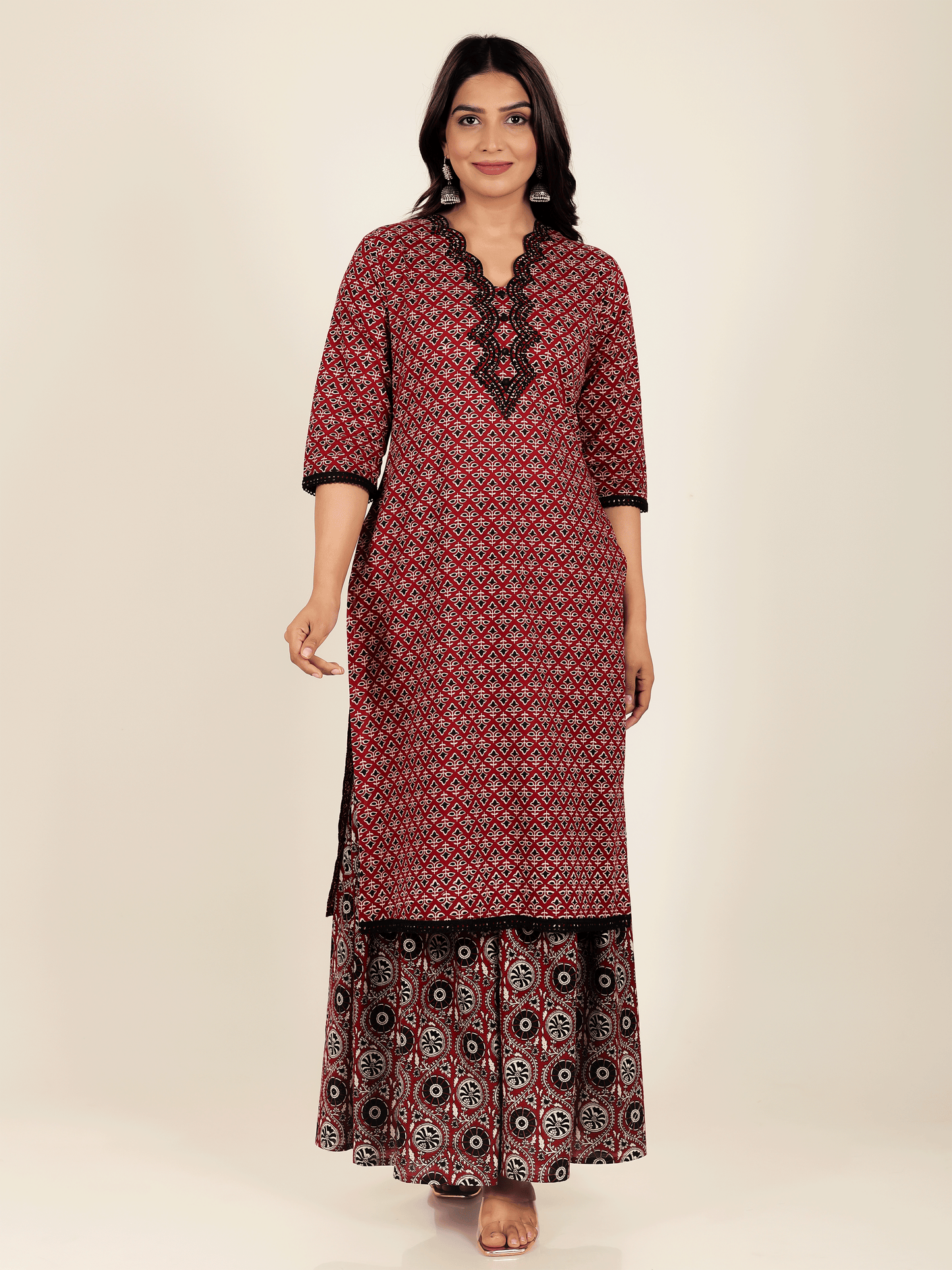 Soft Cotton Geometric Kurta