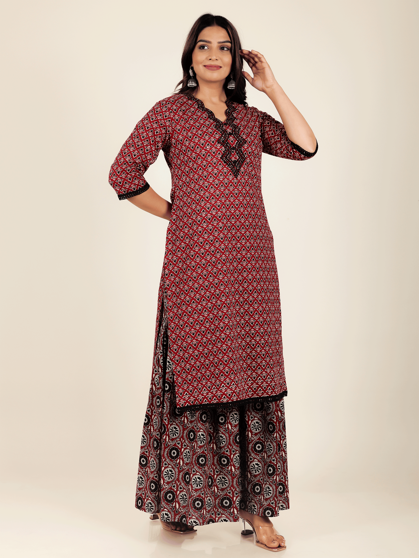 Soft Cotton Geometric Kurta