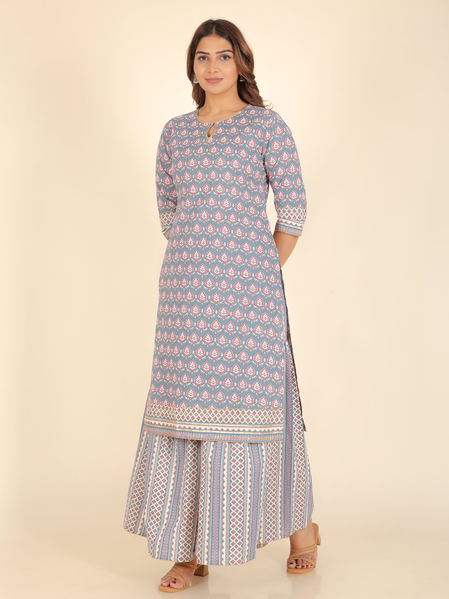 Soft Cotton Floral Kurta