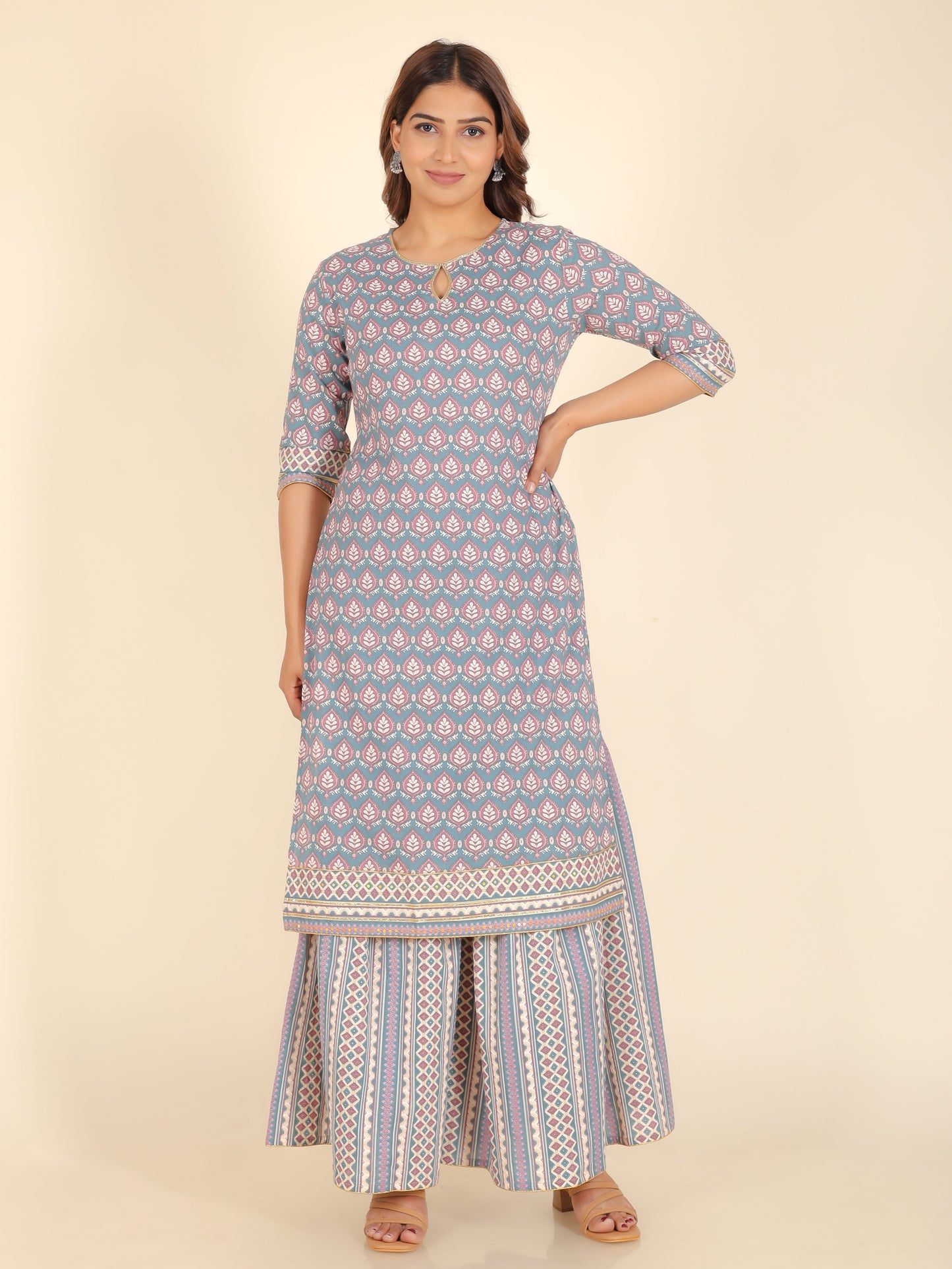 Soft Cotton Floral Kurta