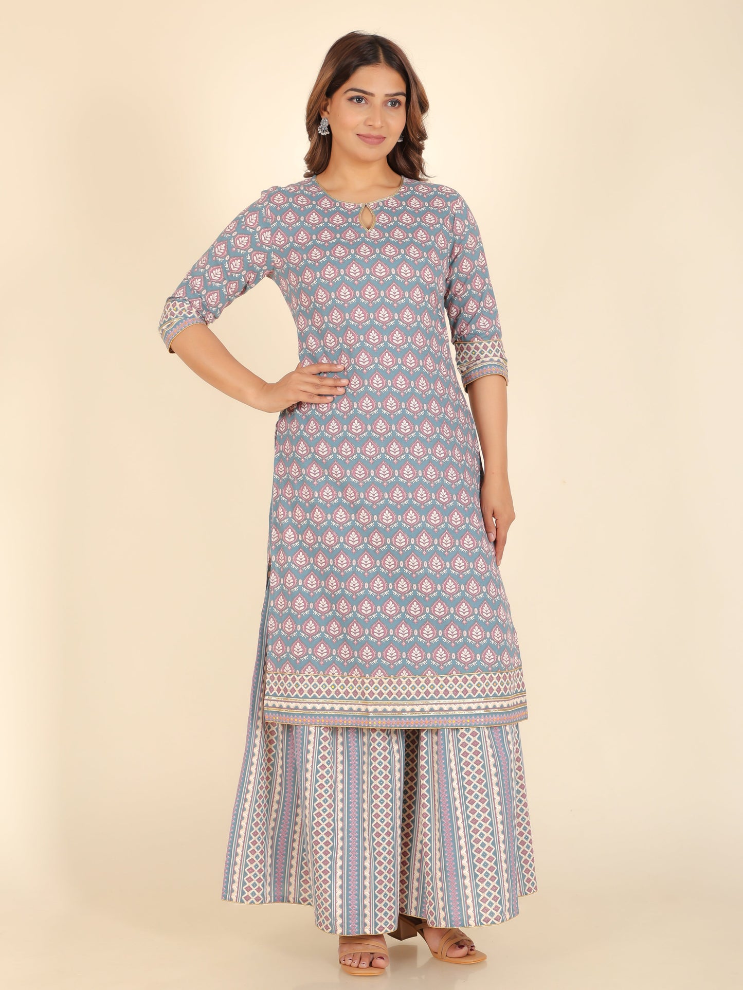 Soft Cotton Floral Kurta