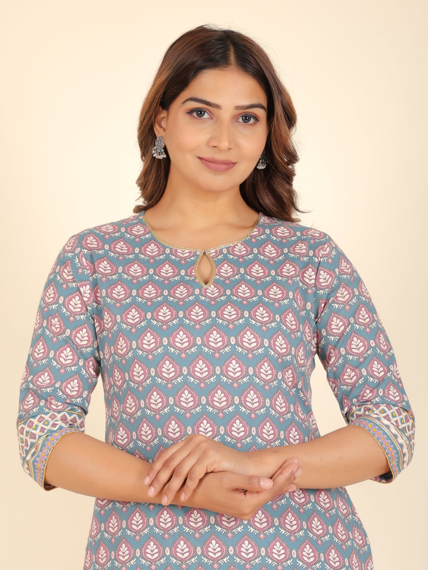 Soft Cotton Floral Kurta