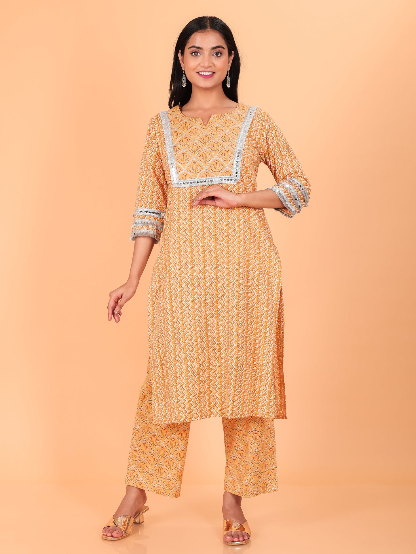 Soft Cotton Chevron Kurta