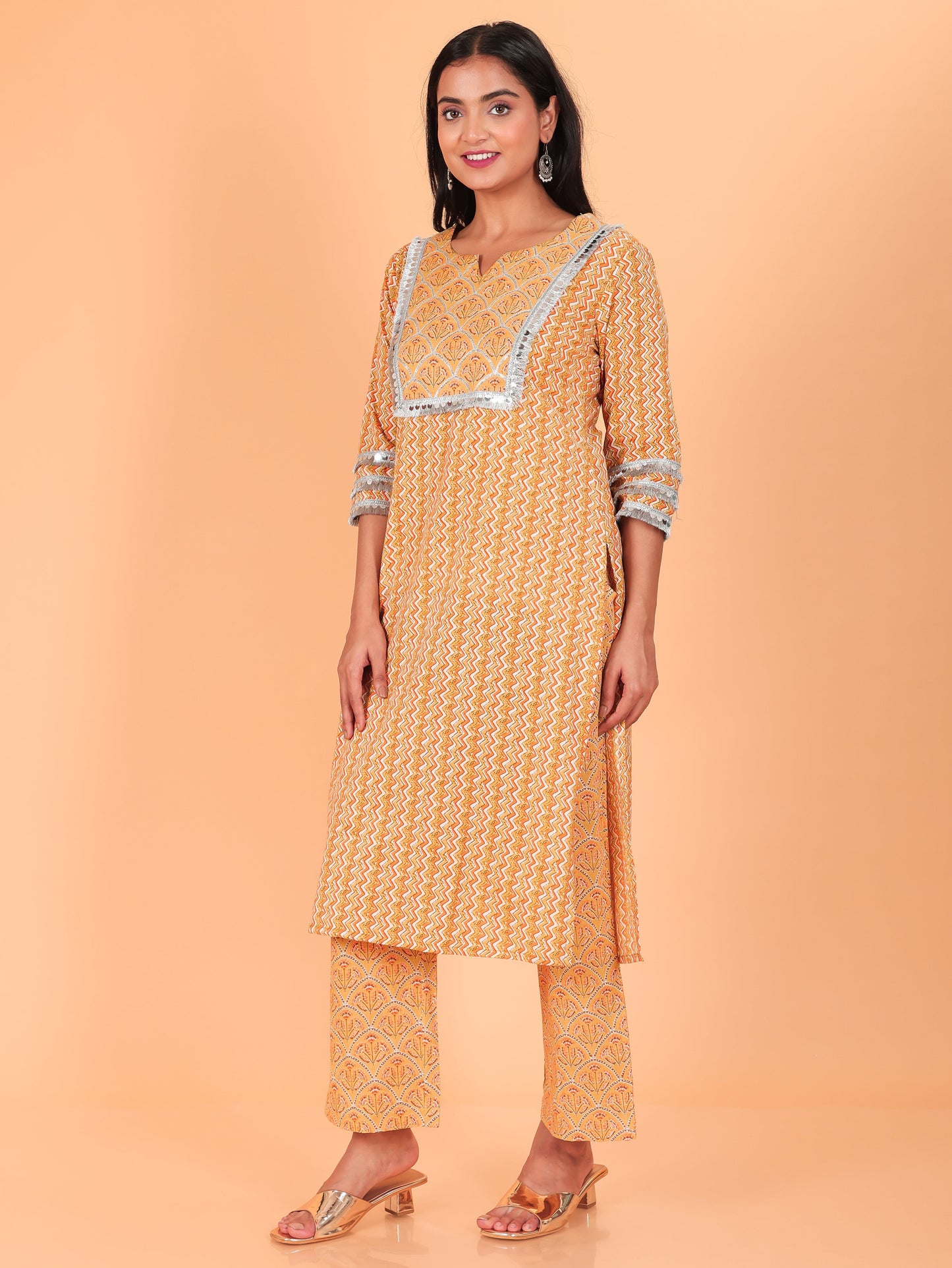 Soft Cotton Chevron Kurta