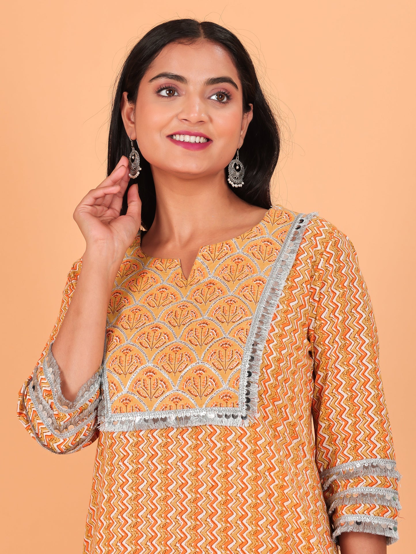 Soft Cotton Chevron Kurta