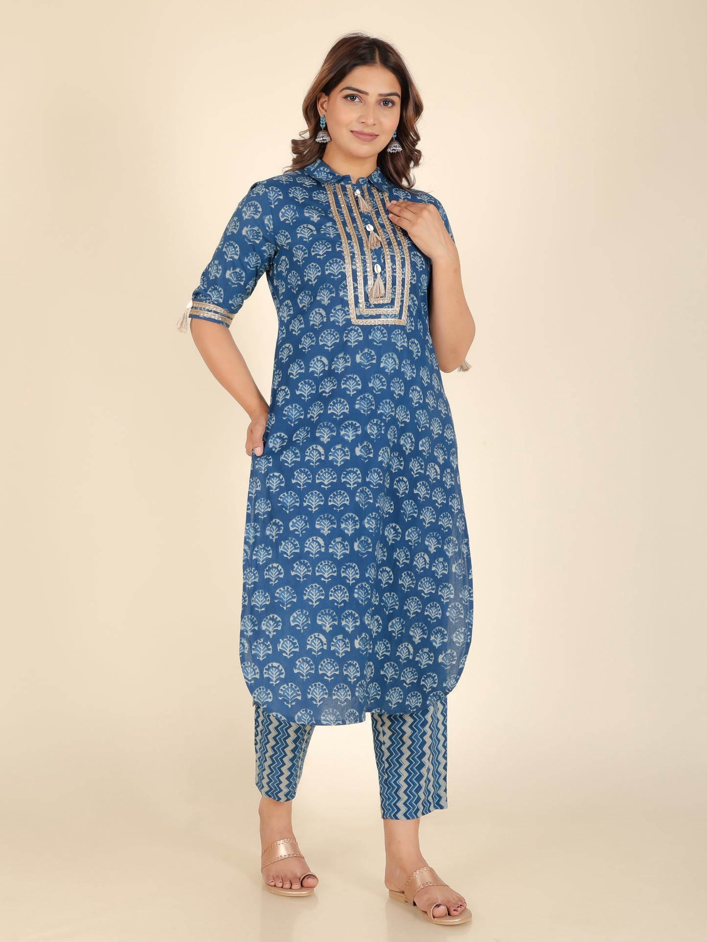 Soft Cotton Floral Kurta