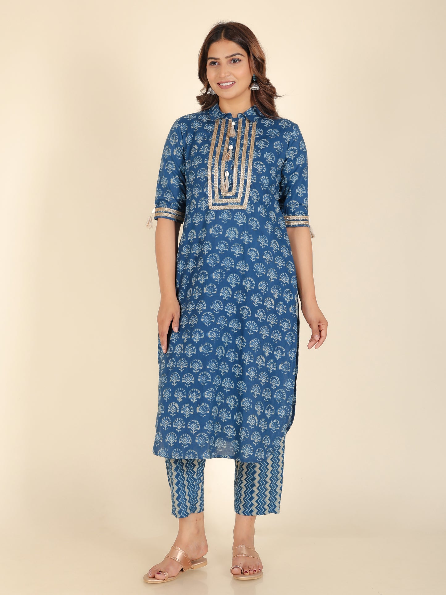 Soft Cotton Floral Kurta