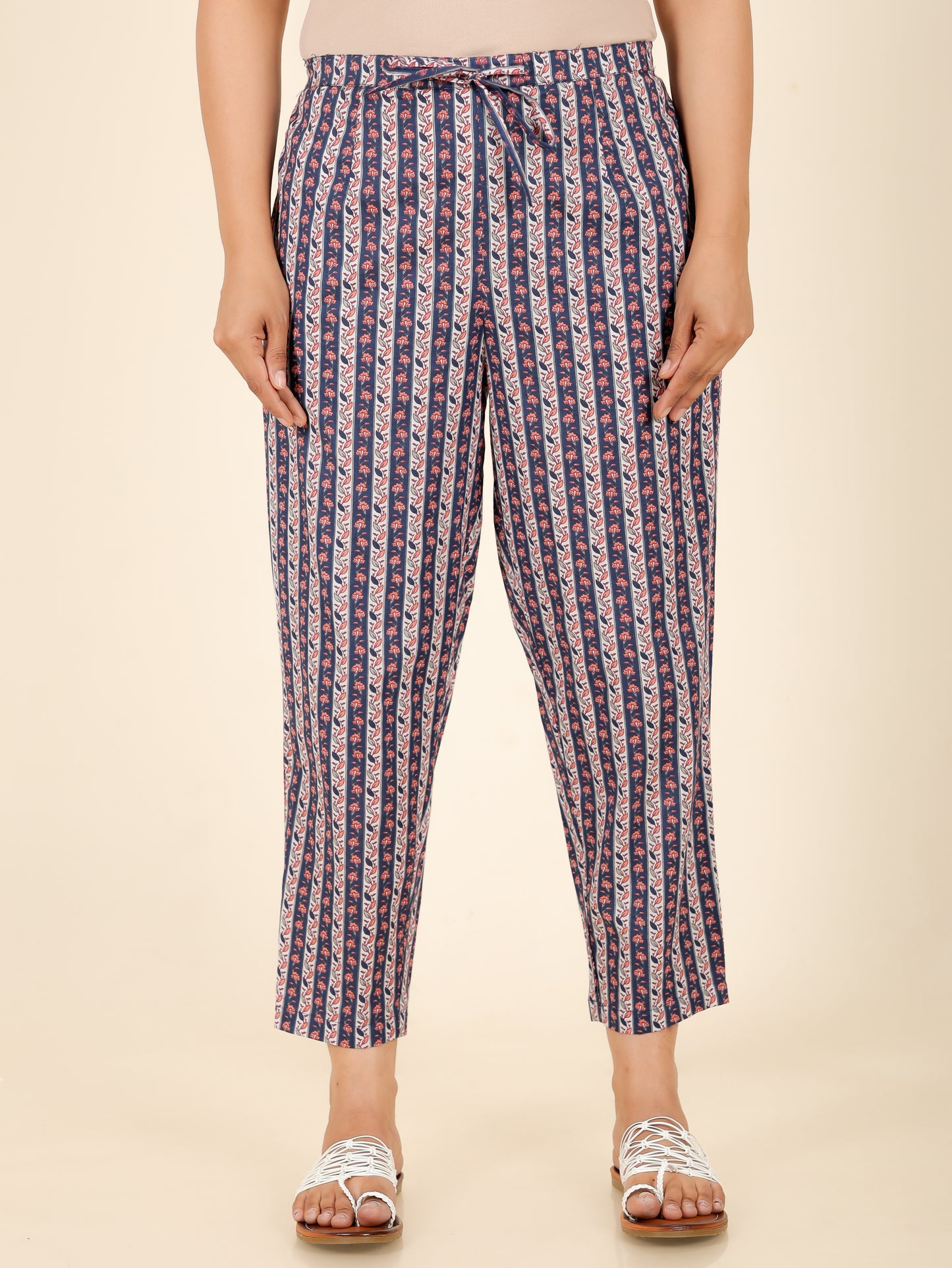 Soft Cotton Striped Pant