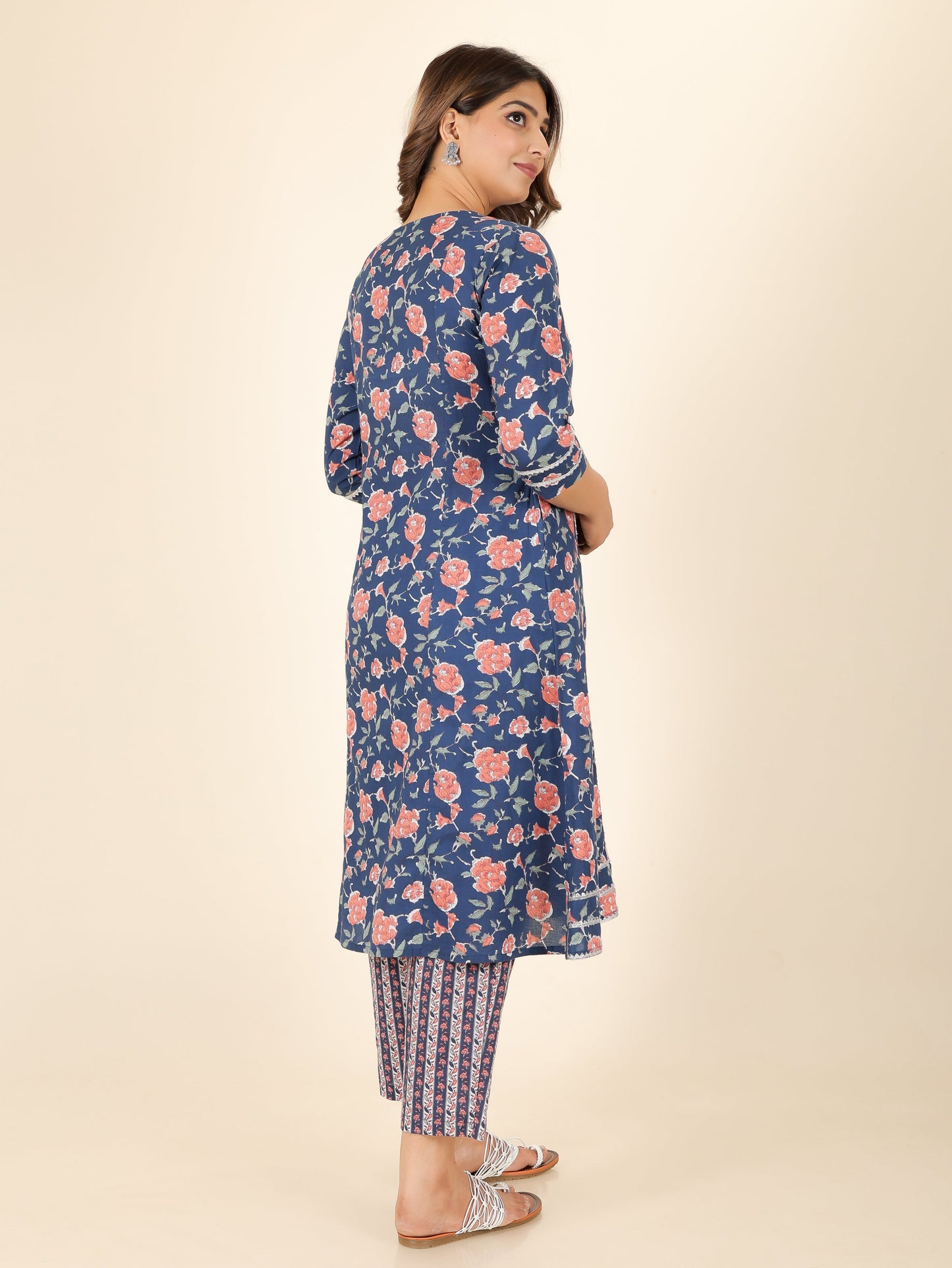 Soft Cotton Floral Kurta