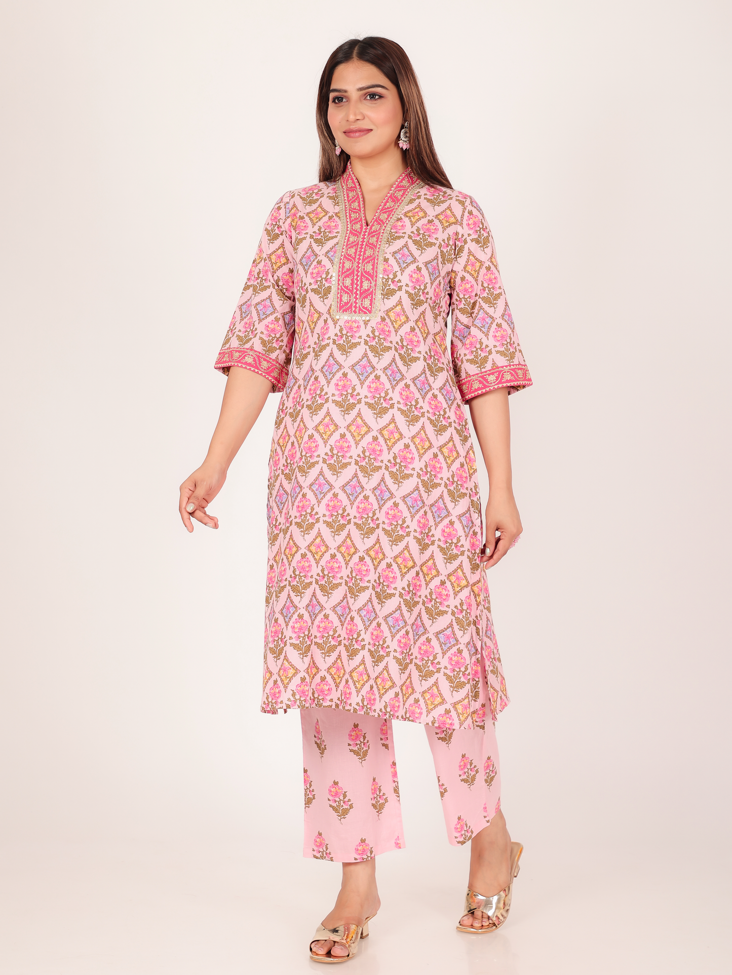 Soft Cotton Floral Kurta