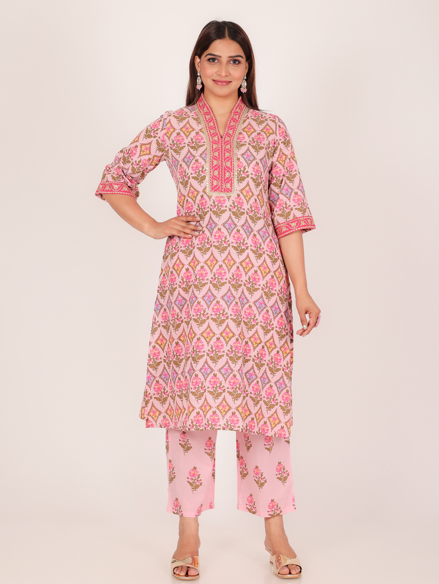 Soft Cotton Floral Kurta