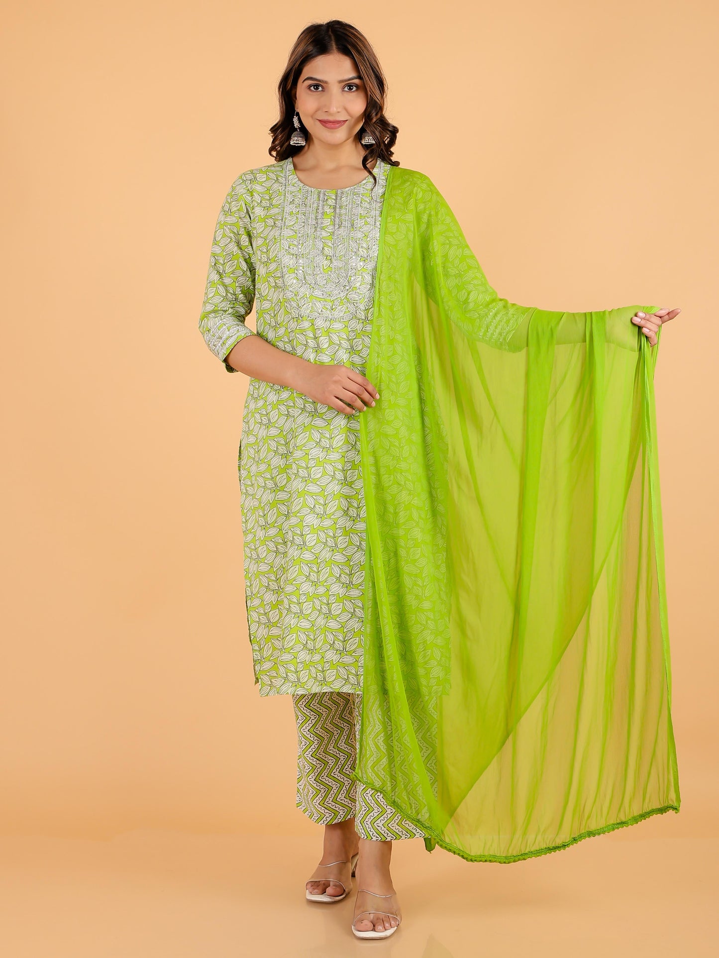 Soft Cotton Foliage Kurta