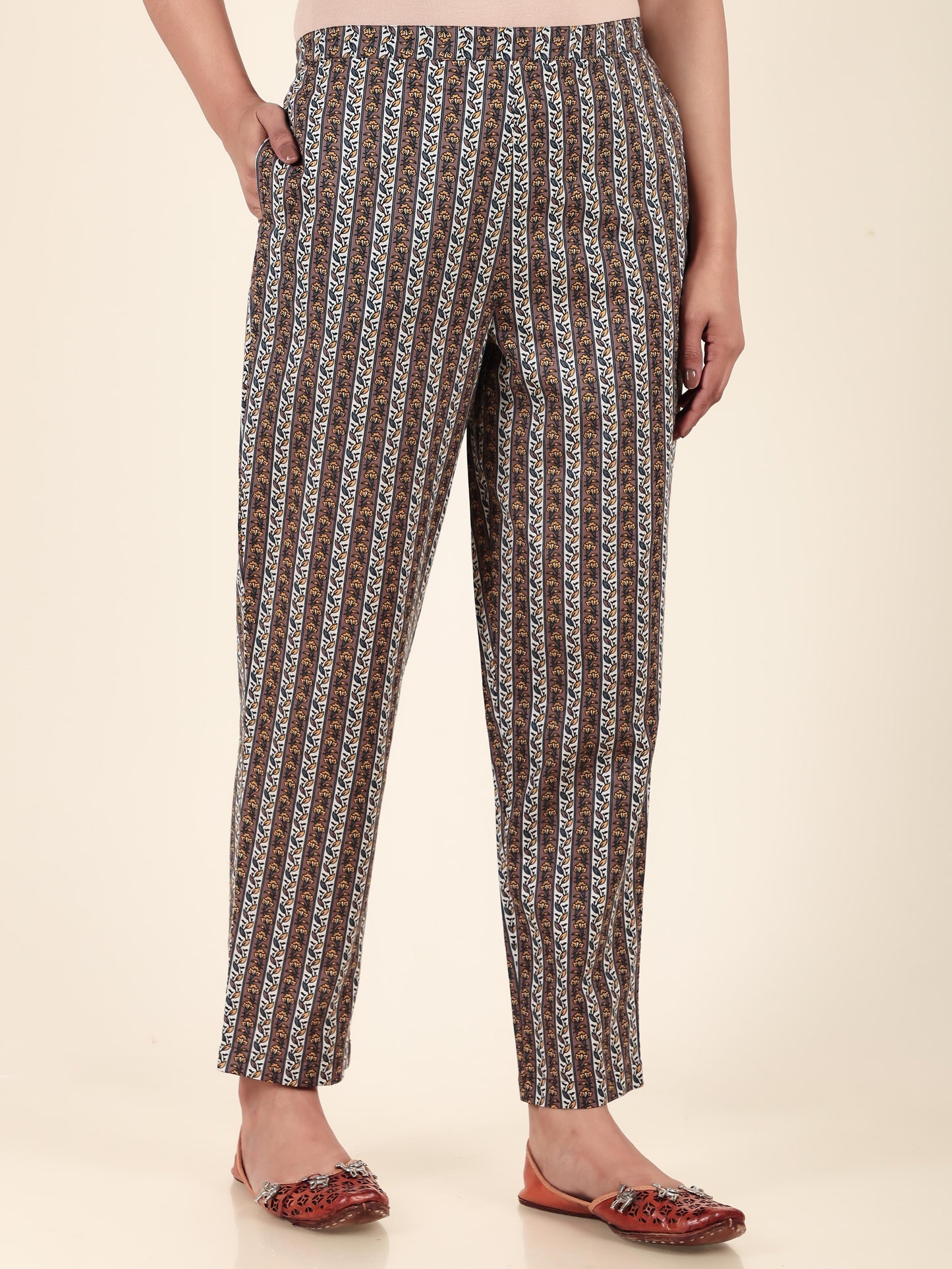 Soft Cotton Striped Pant