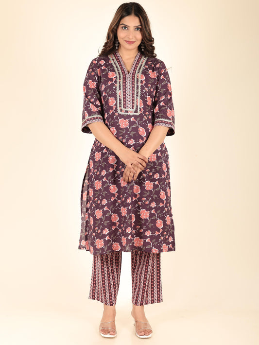 Soft Cotton Floral Kurta