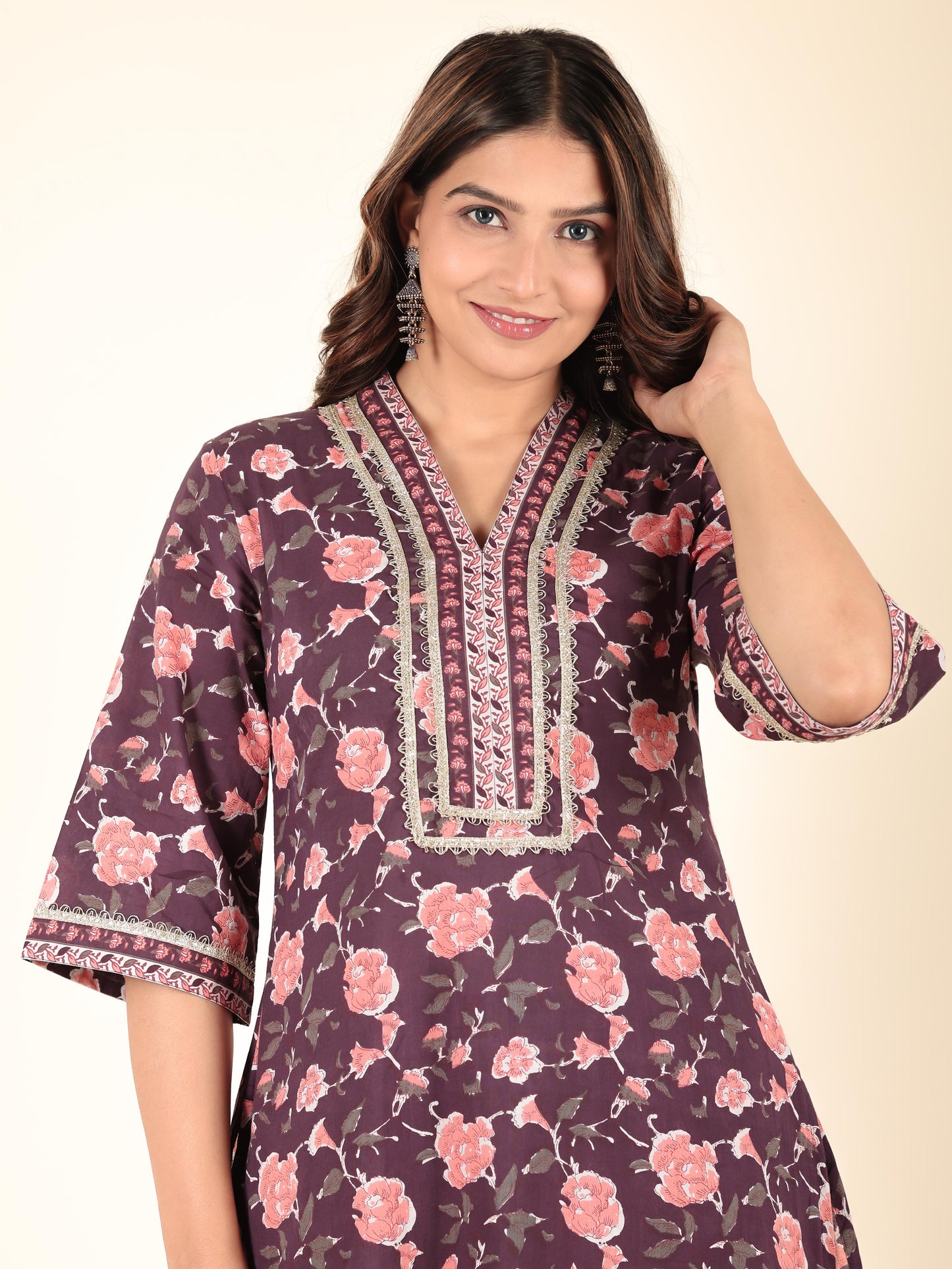 Soft Cotton Floral Kurta