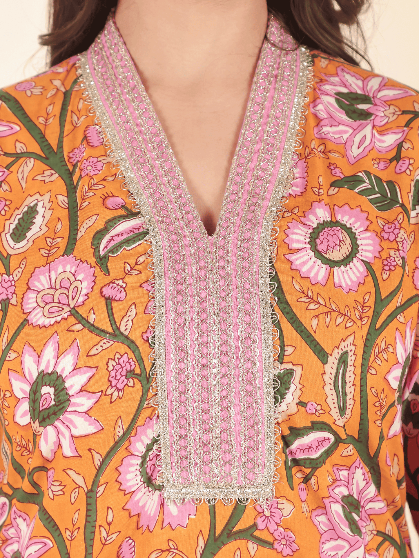 Soft Cotton Floral Kurta