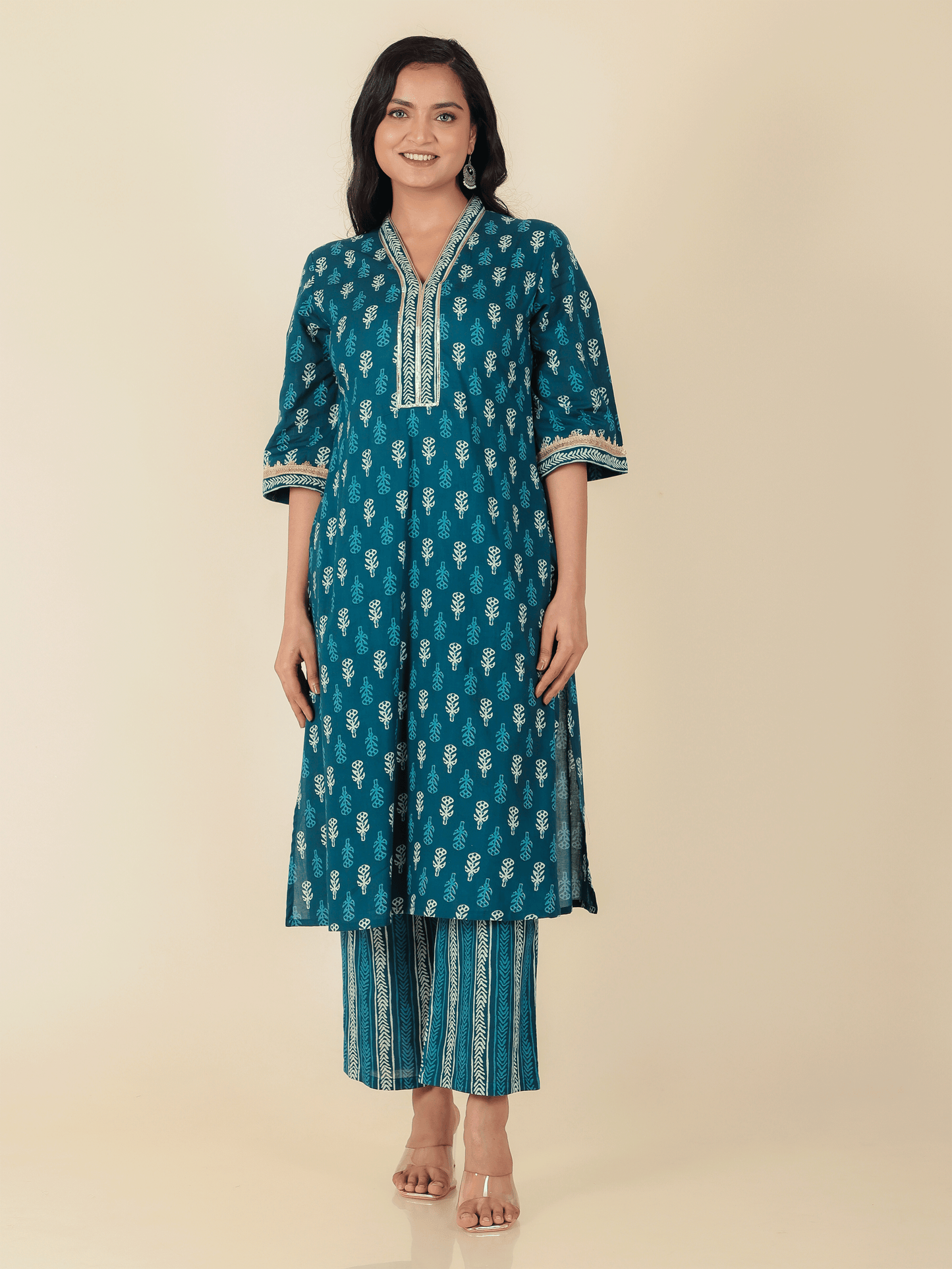 Soft Cotton Block Kurta