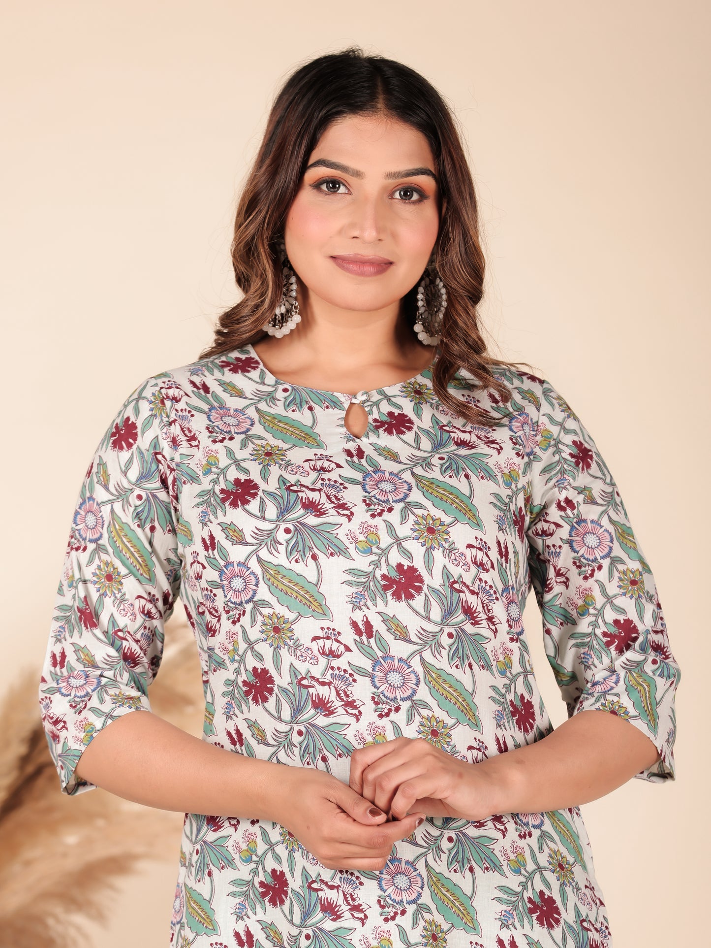 Soft Cotton Floral Kurta