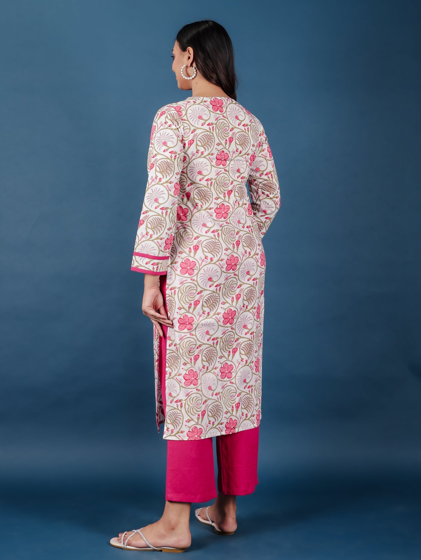 Soft Cotton Floral Kurta