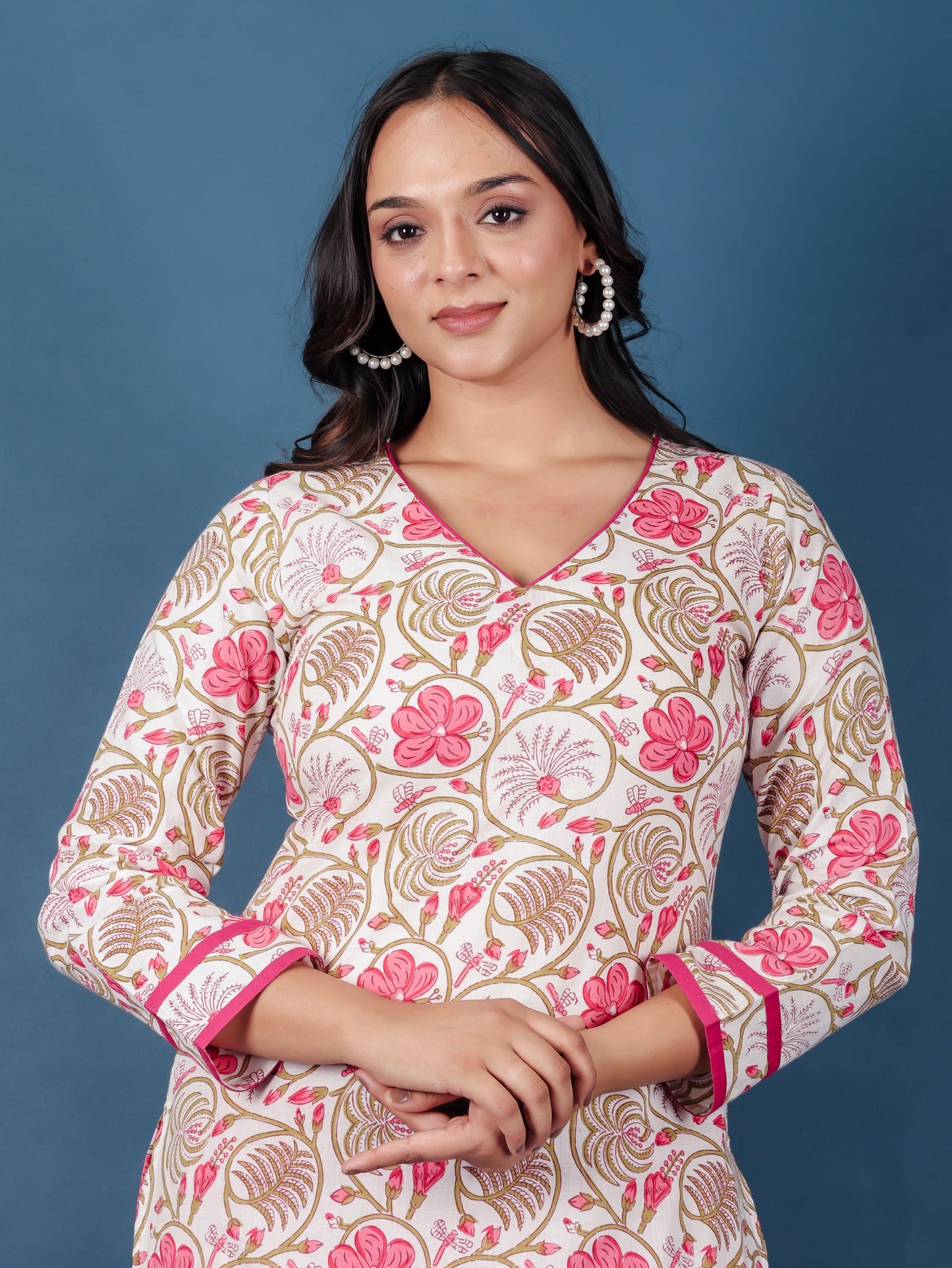 Soft Cotton Floral Kurta