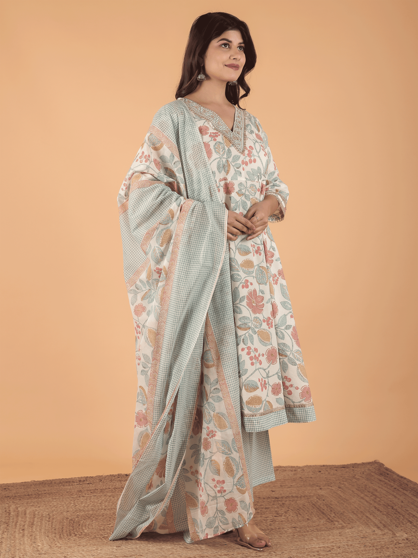 Soft Cotton Floral Dupatta